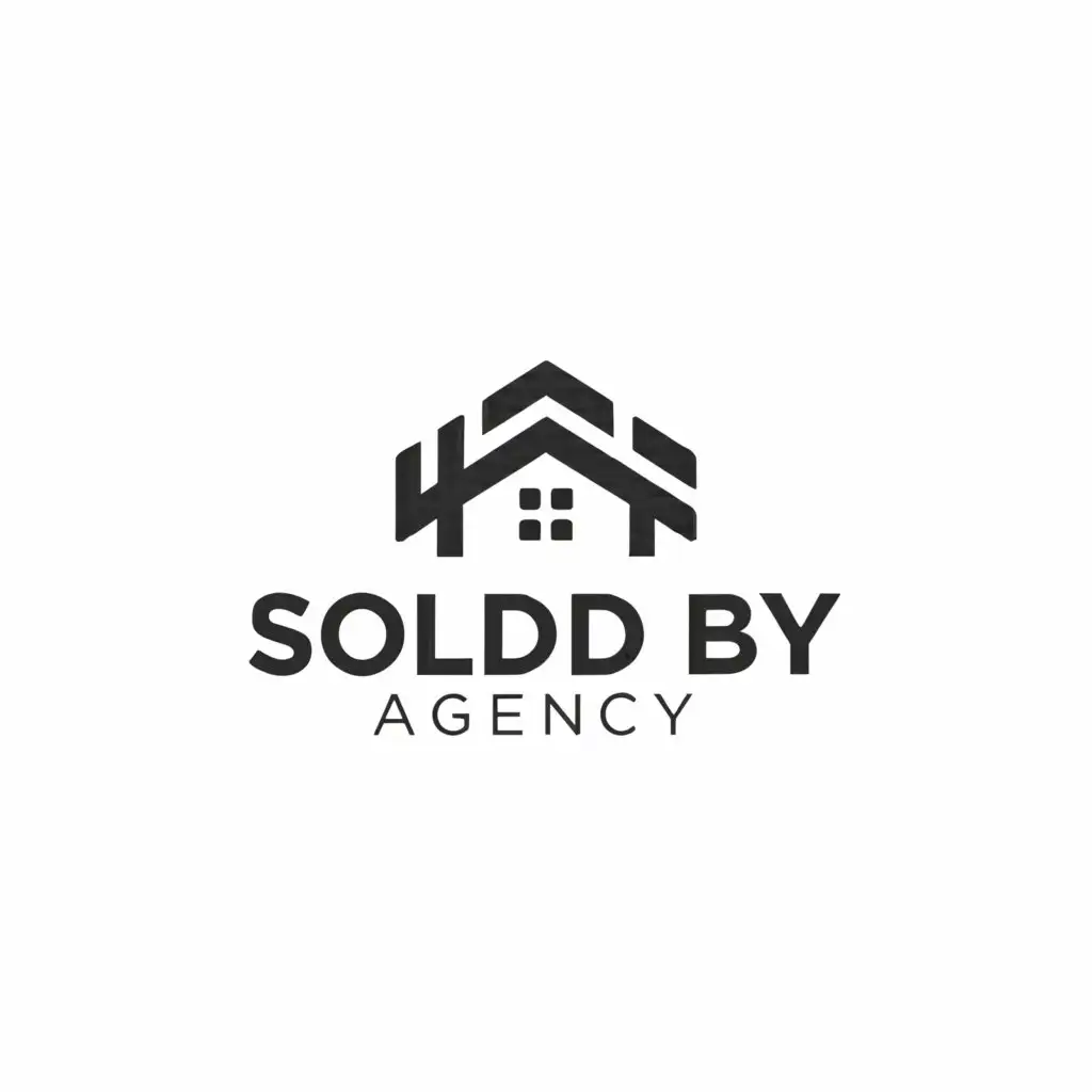 LOGO-Design-For-Sold-By-Agency-Minimalistic-House-Symbol-for-Real-Estate-Industry