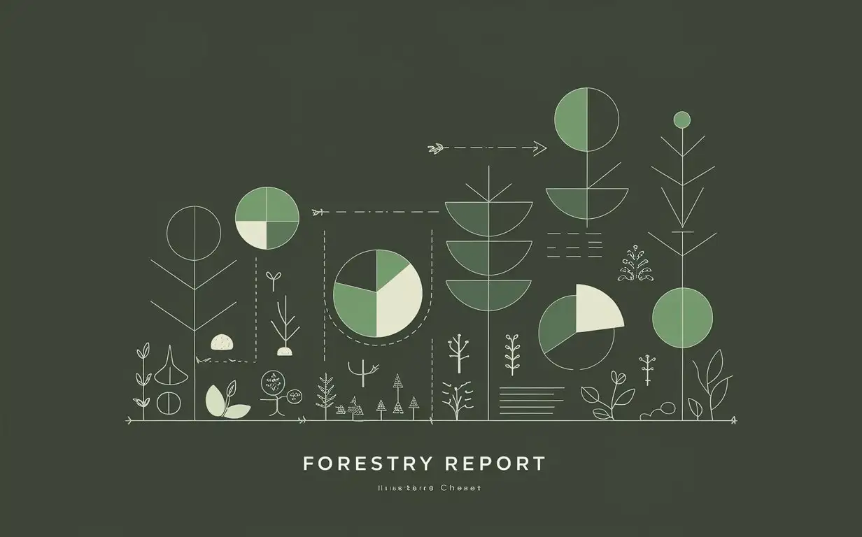 Forestry report simple illustration Green series