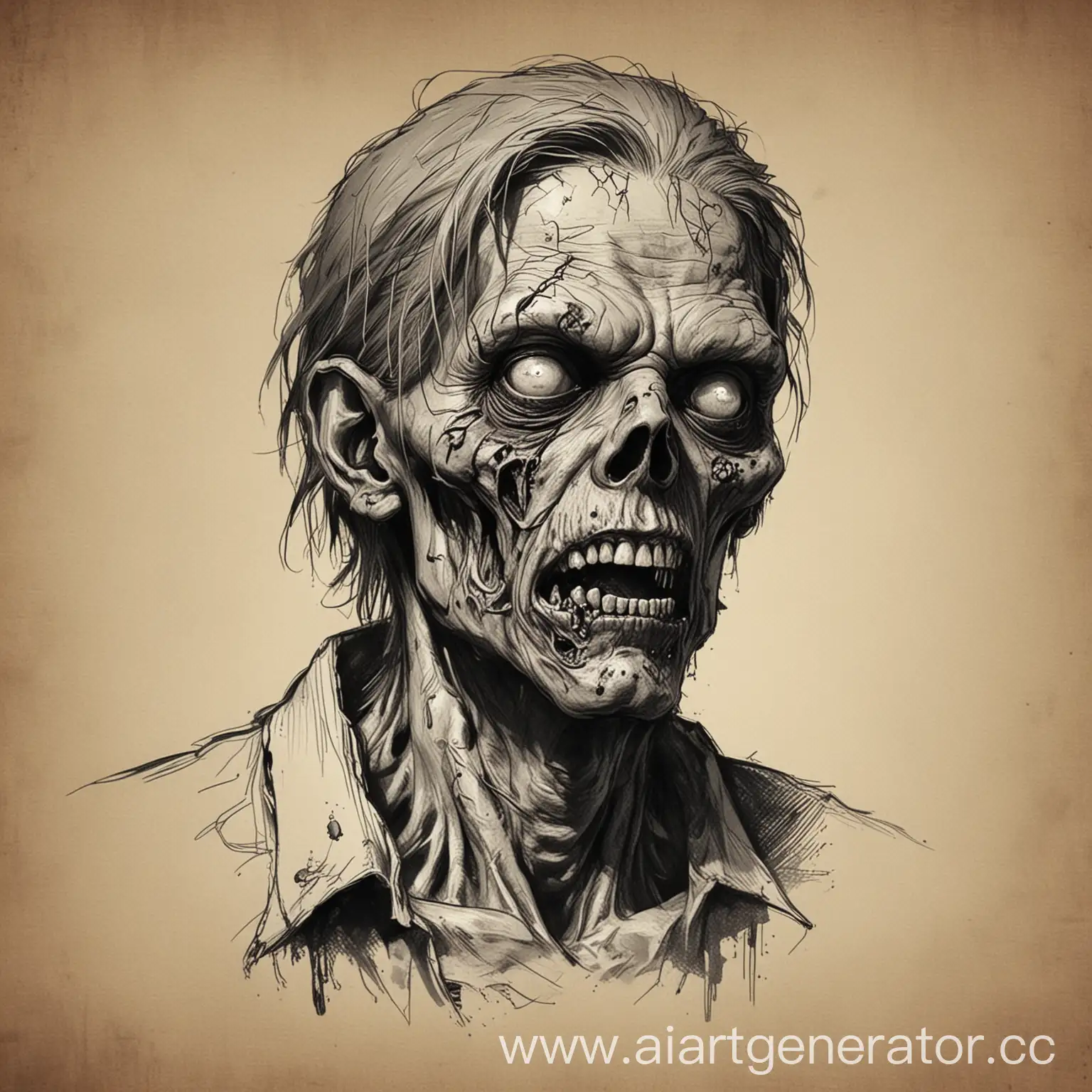Eerie-Zombie-Sketch-Hauntingly-Detailed-Undead-Portrait