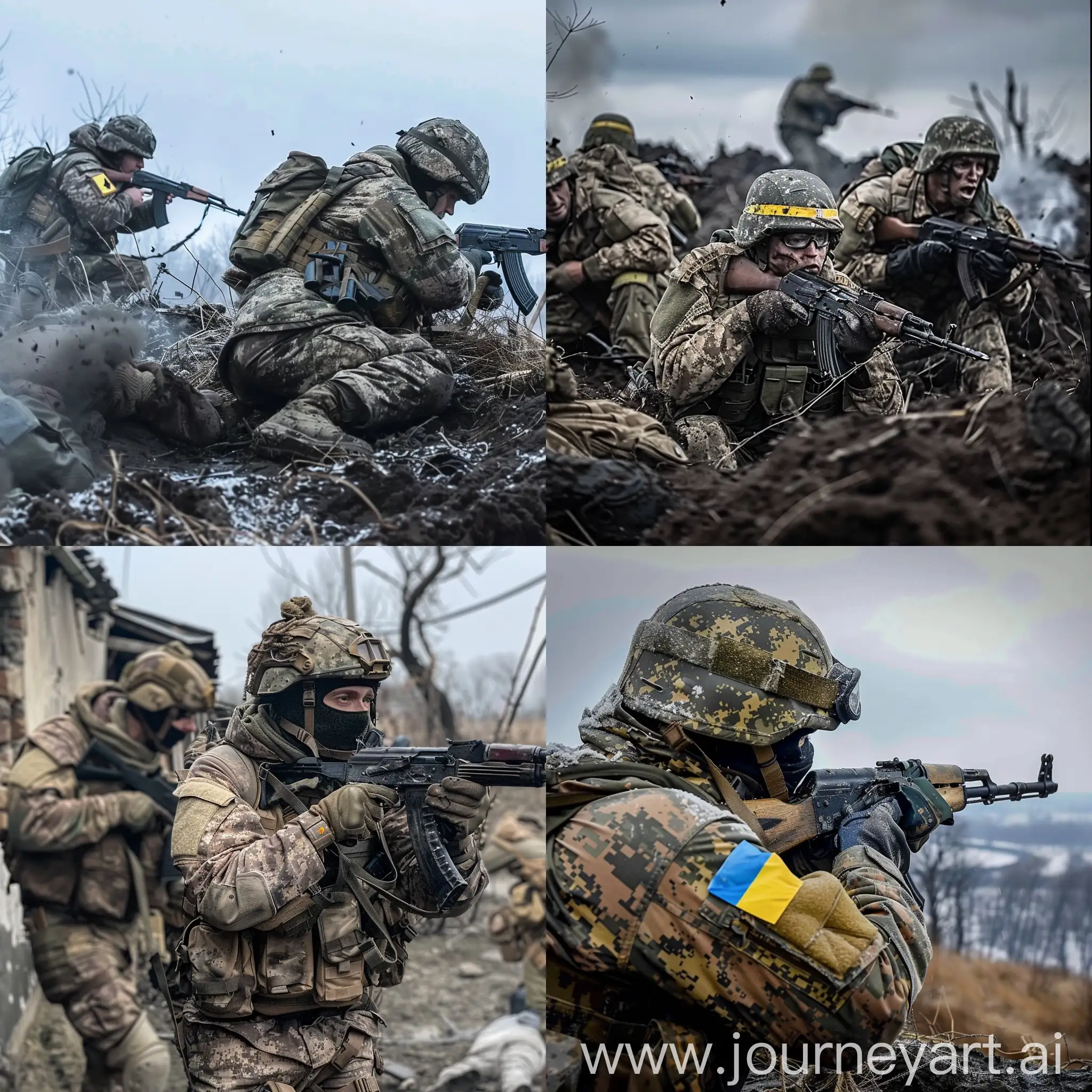 Intense-Combat-Scene-in-Ukraine-Soldiers-Engaged-in-Warfare