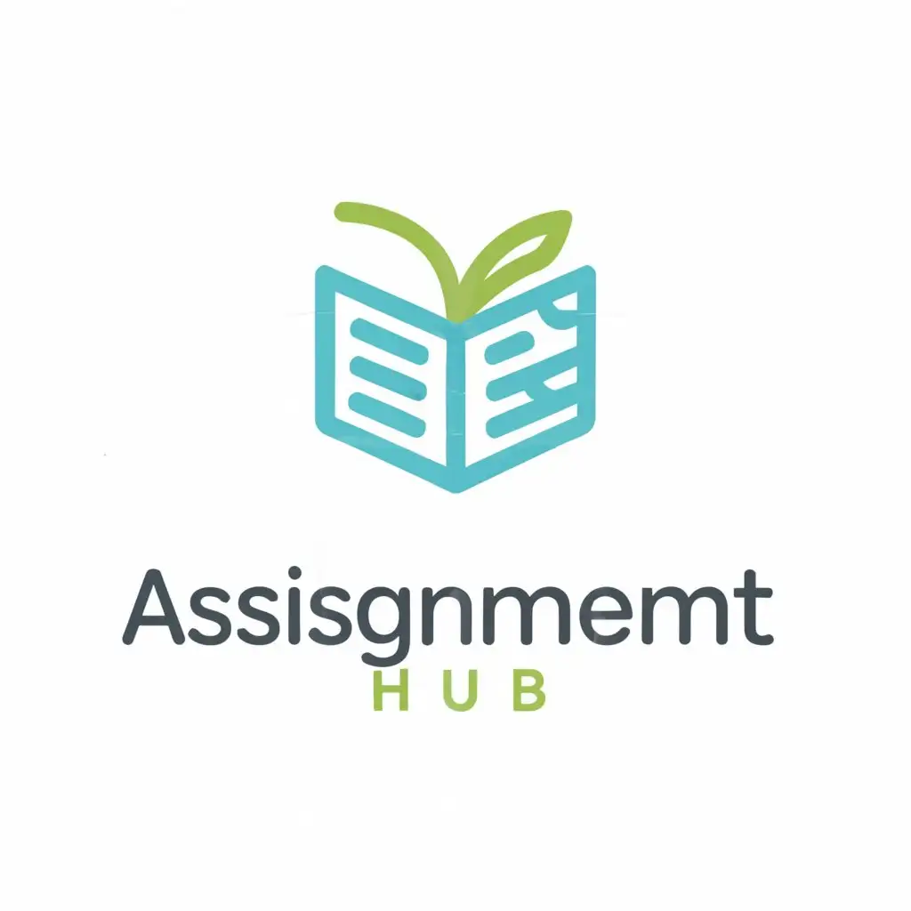 a logo design,with the text "Assignment Hub", main symbol:book,Moderate,be used in Education industry,clear background