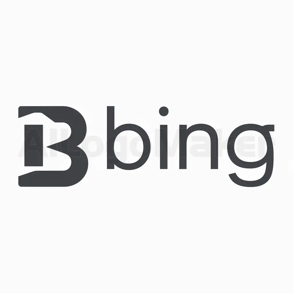 a logo design,with the text "bing", main symbol:B,Moderate,clear background