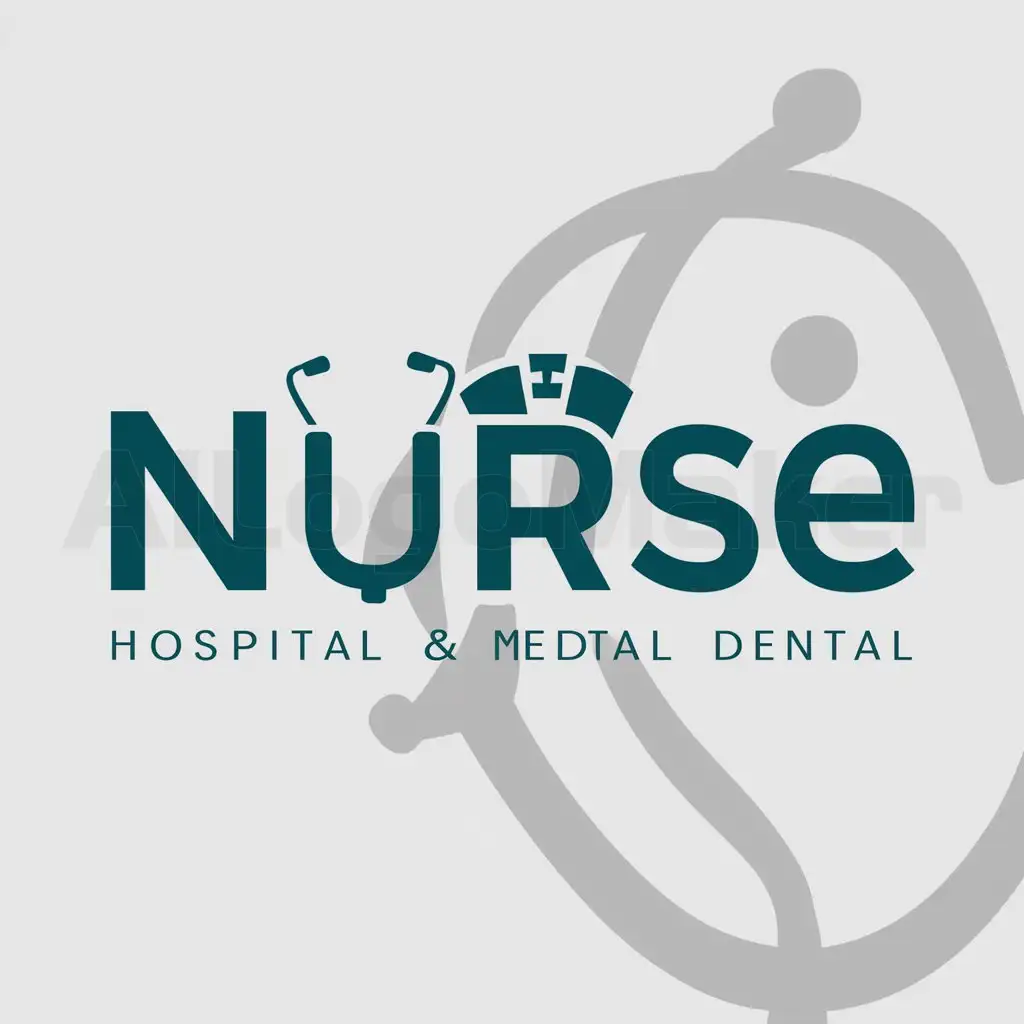 a logo design,with the text "a logo design,with the text 'Nurse', main symbol:Nurse,Moderate,be used in Hospital,clear background", main symbol:a logo design,with the text 'Nurse', main symbol:Nurse,Moderate,be used in Hospital,clear background,Moderate,be used in Medical Dental industry,clear background