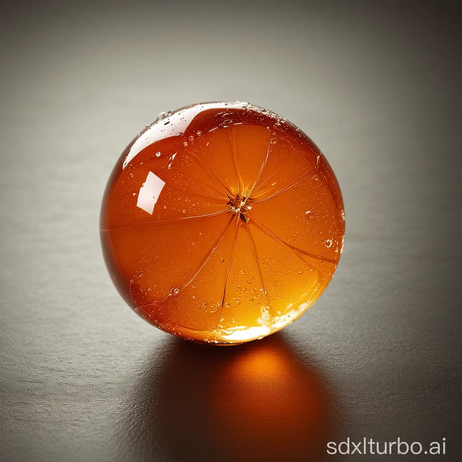 orange made of glass