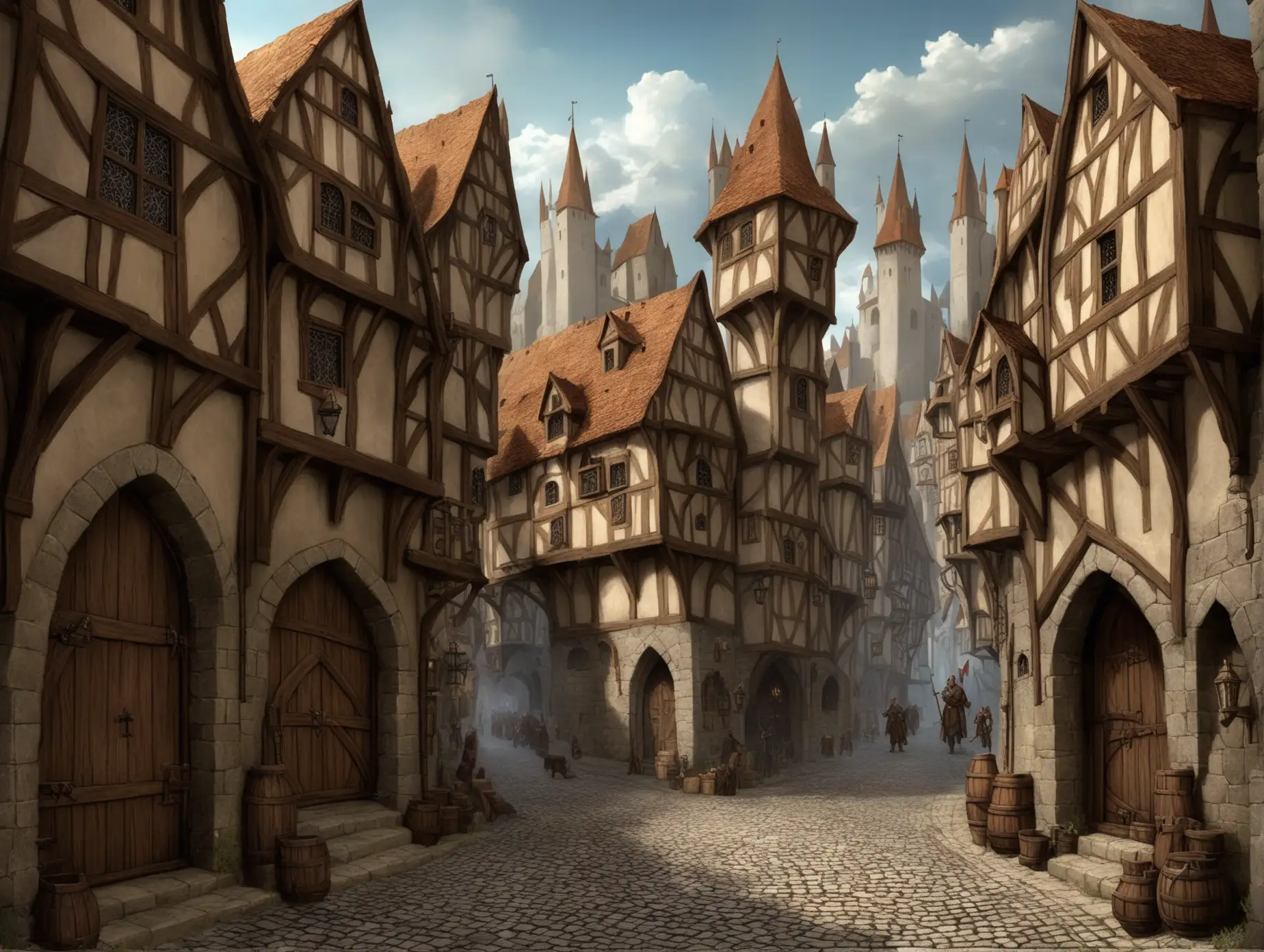 Fantasy-Medieval-City-Streets-Scene