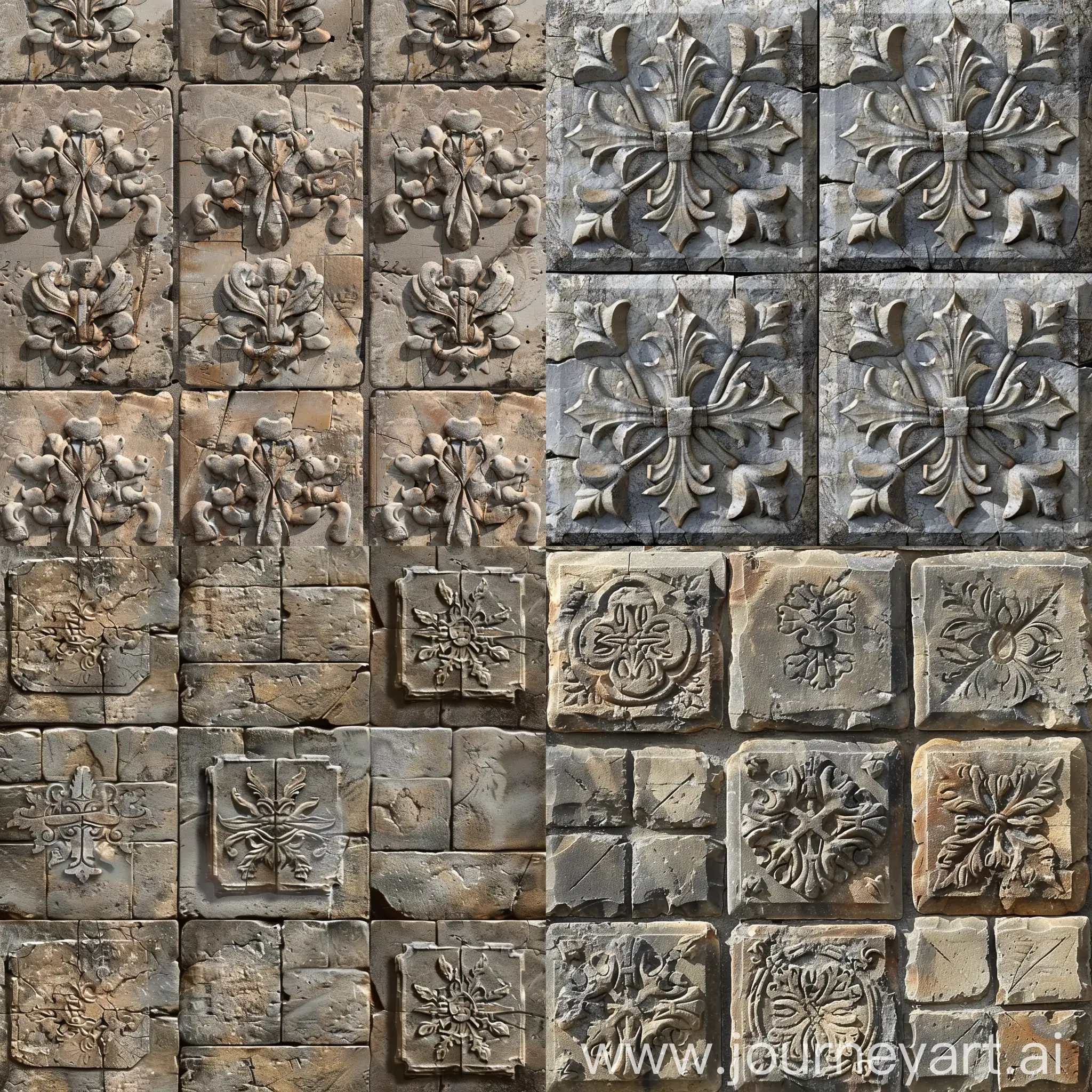Medieval-Stone-Texture-with-Heraldic-Engravings