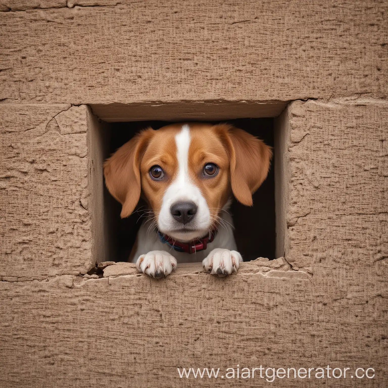 Curious-Dog-Peeking-Around-Corner