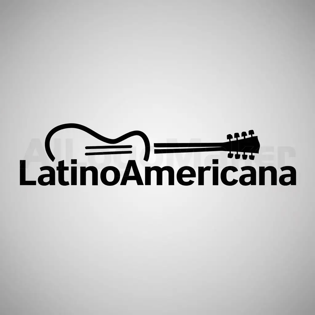 a logo design,with the text "latinoamericana", main symbol:musical instrument latinoamericano,Minimalistic,be used in Entertainment industry,clear background