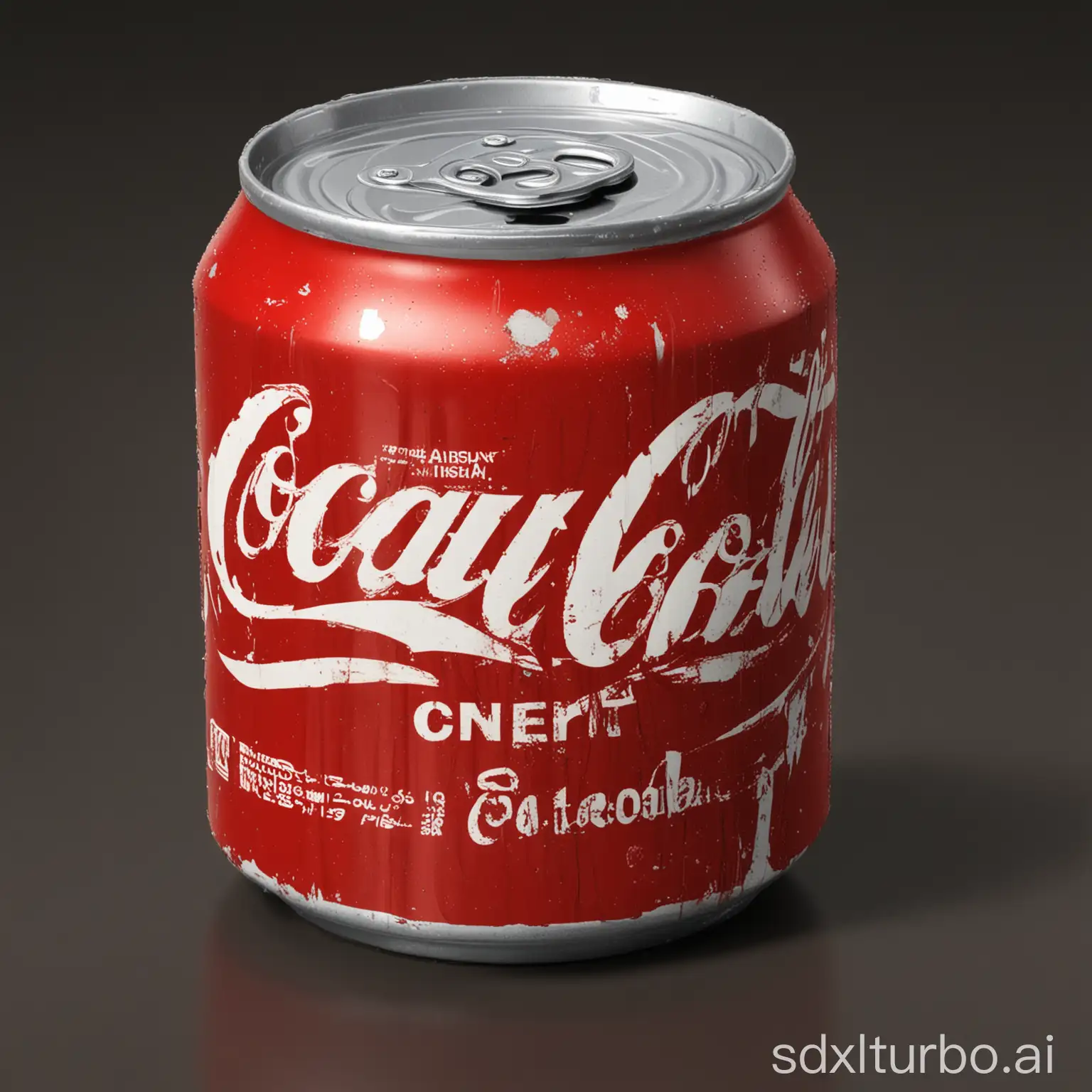 Generate a picture of a Coca-Cola beverage can, with the text in the lower left corner of the picture reading:www.ikun.com