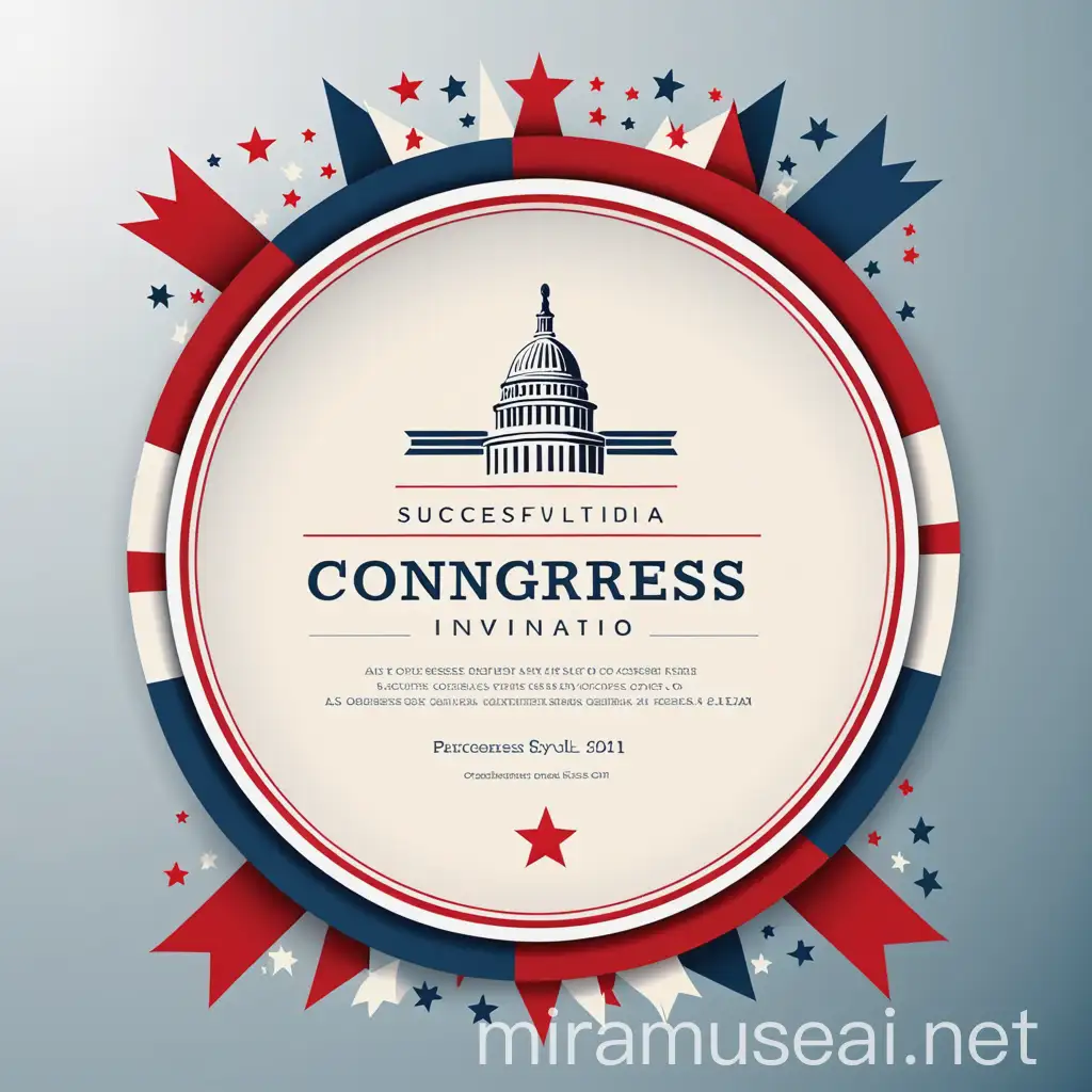 Successful Congress OneSided Invitation Template