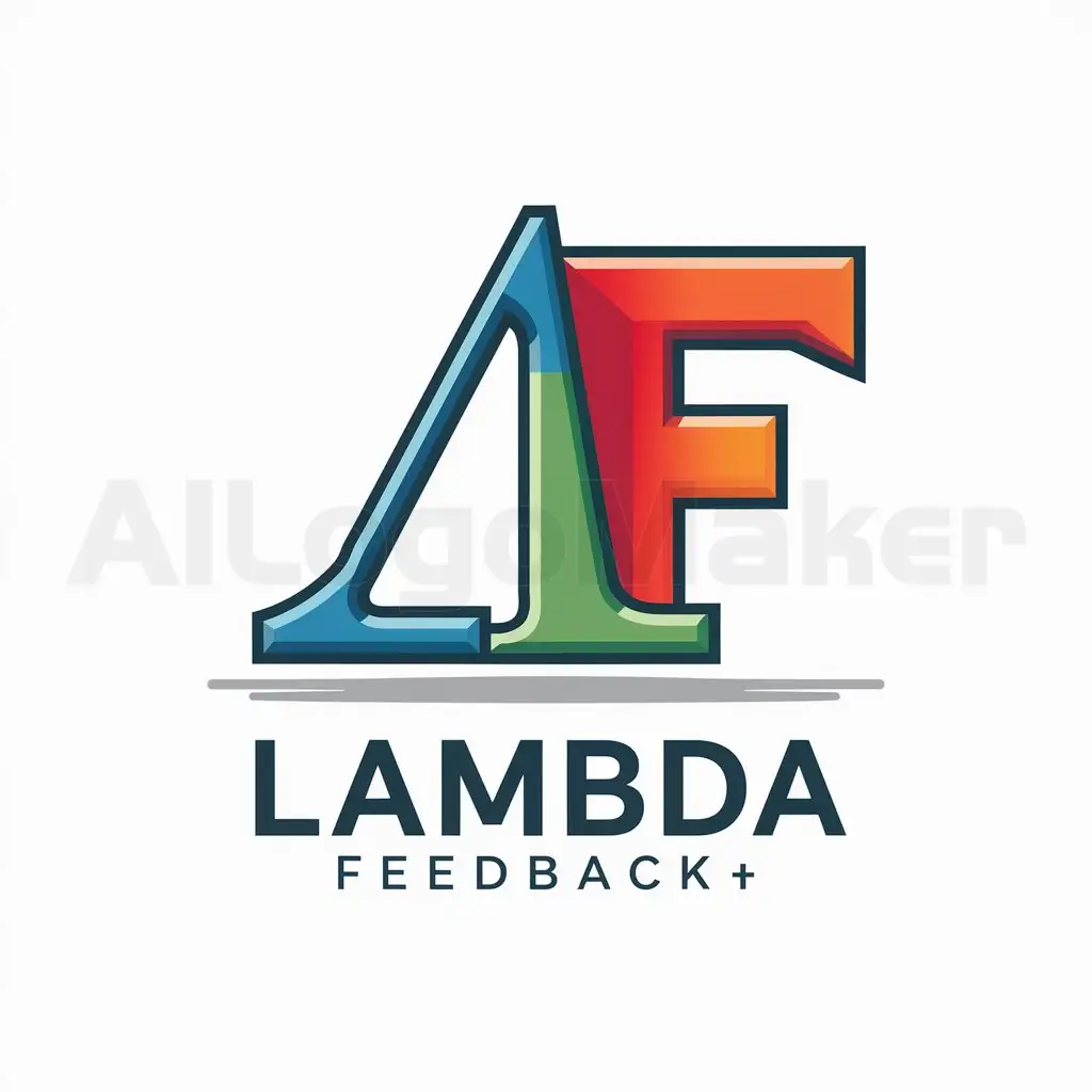 a logo design,with the text "λF", main symbol: Lambda Feedback logo: use lambda symbol (&#955;) and letter 'F', flat design style, colorful.,Moderate,be used in Education industry,clear background