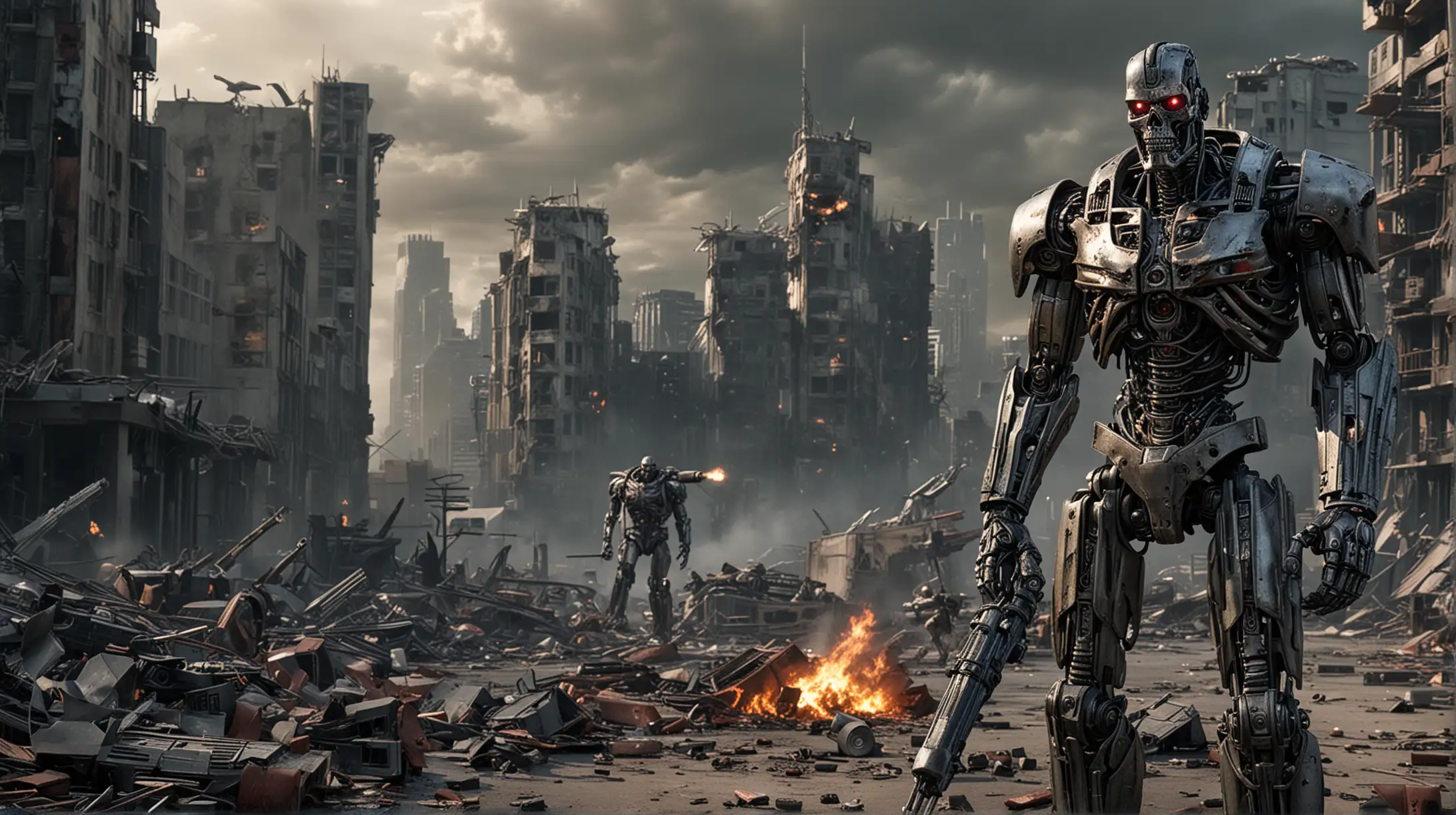 terminators have destroyed the city,