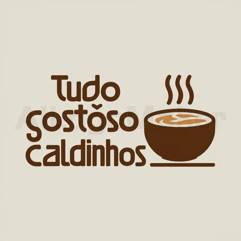a logo design,with the text "Tudo Gostoso Caldinhos", main symbol:Food Bowl,Moderate,be used in Restaurant industry,clear background