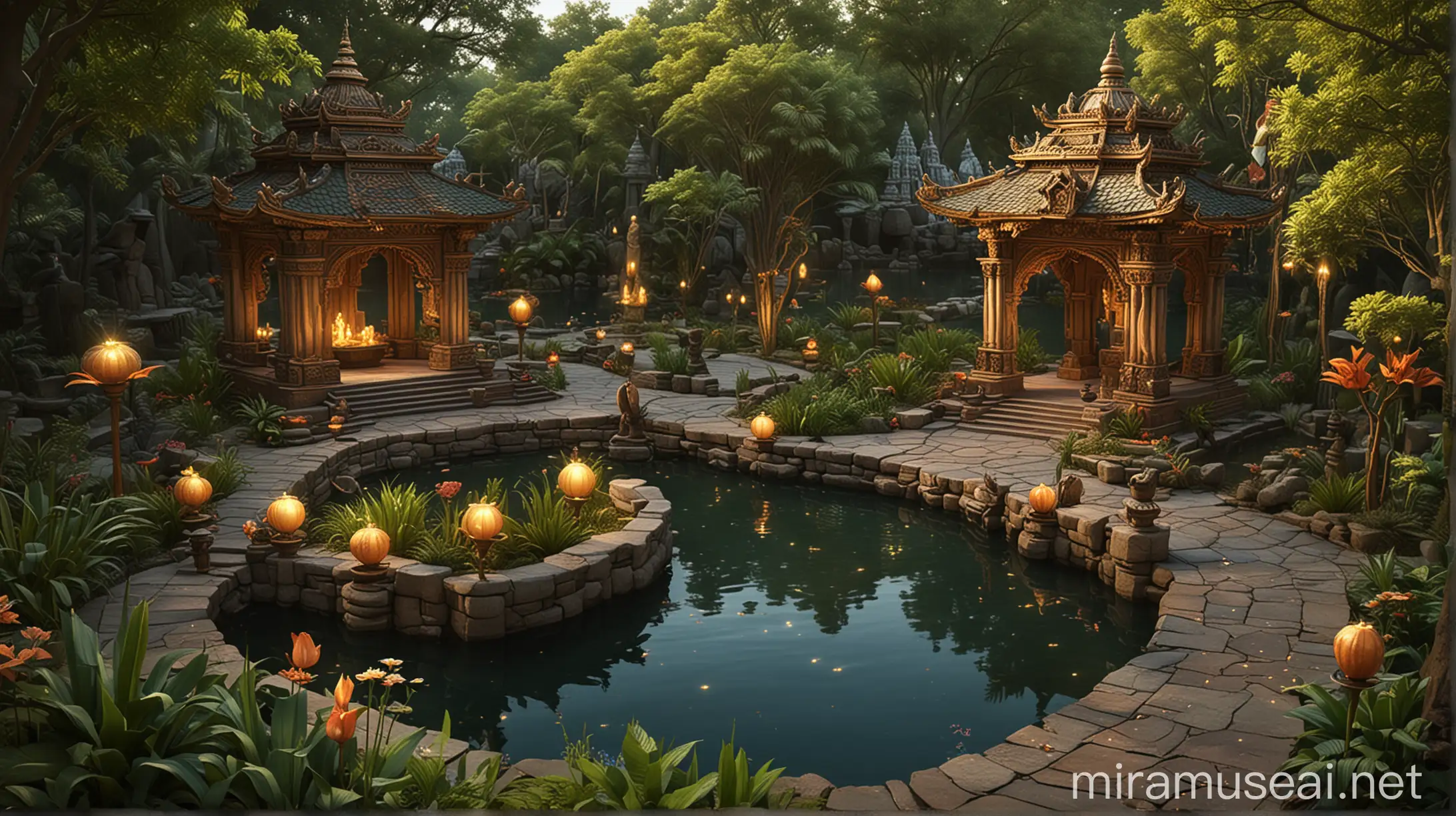 Hindu Gods Theme Park Inspired by Avatars Pandora Glowing Temples Mythical Rides Spiritual Gardens