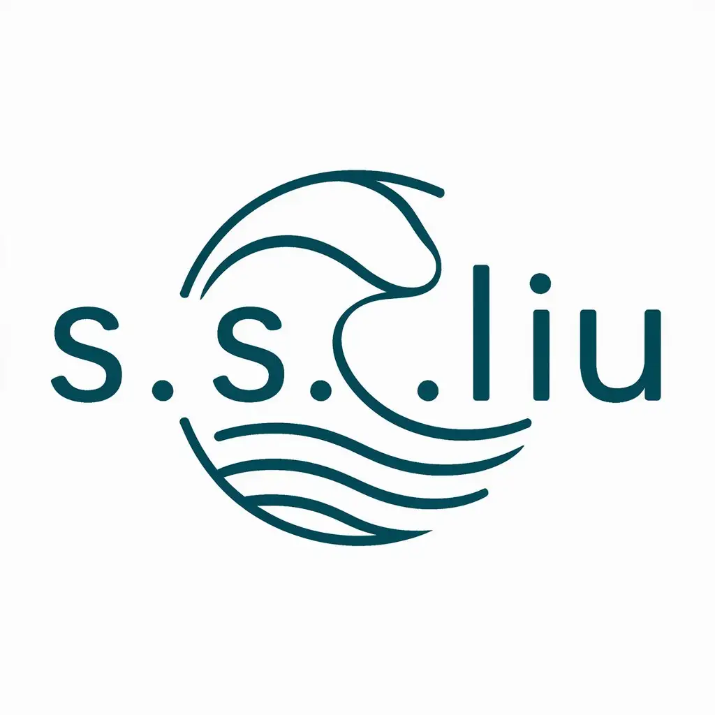 a logo design,with the text "s.s.liu", main symbol:water,Moderate,be used in Religious industry,clear background