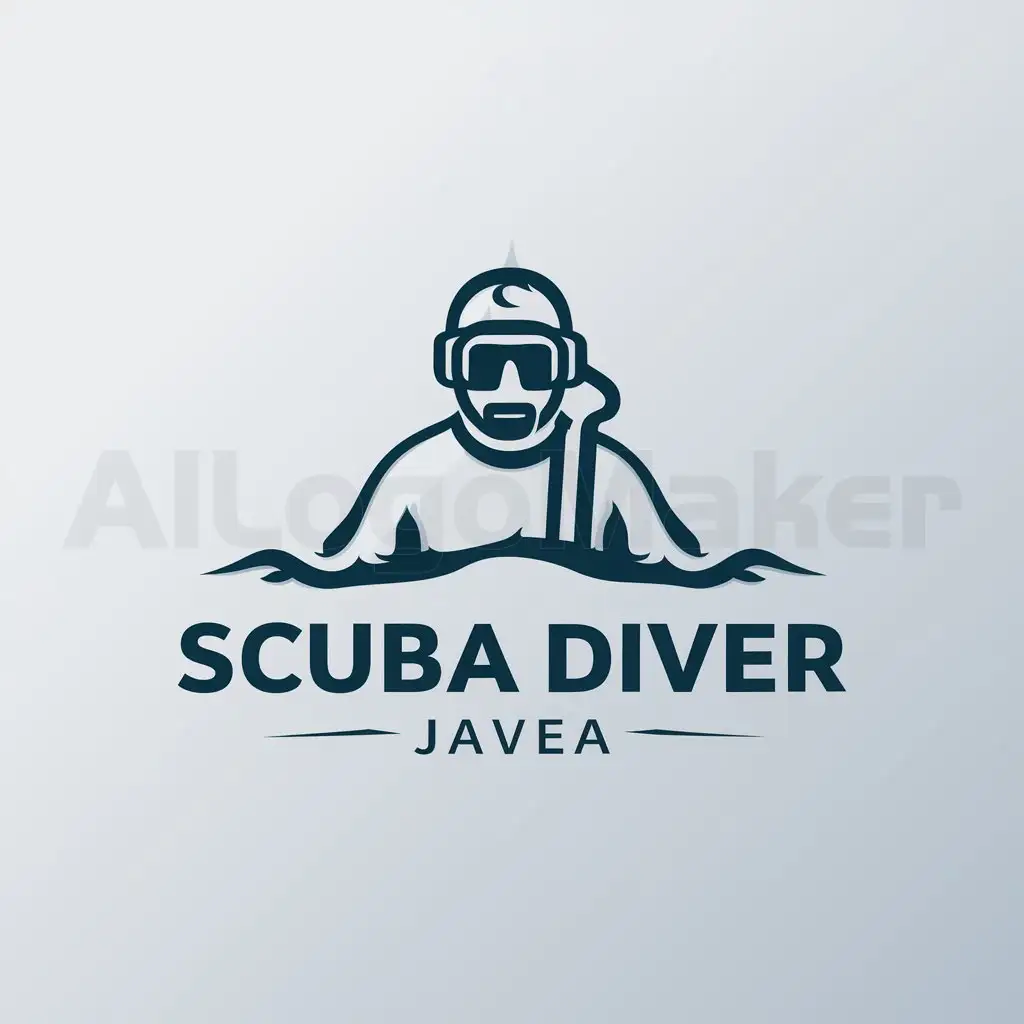 a logo design,with the text "Scuba Diver Javea", main symbol:Scuba Diver,Moderate,be used in Sports Fitness industry,clear background
