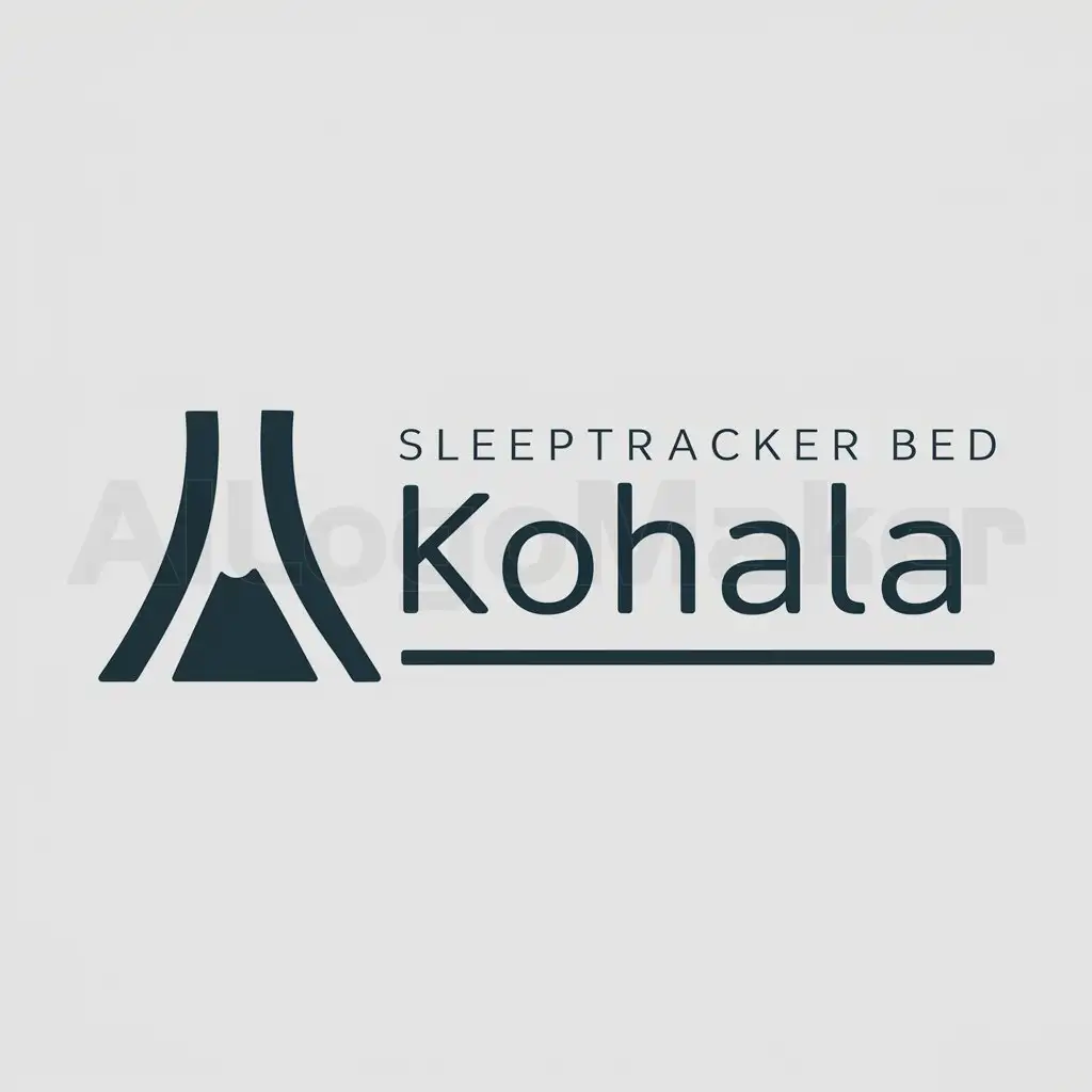 a logo design,with the text "sleepTracker bed", main symbol:kohala,Moderate,be used in Technology industry,clear background