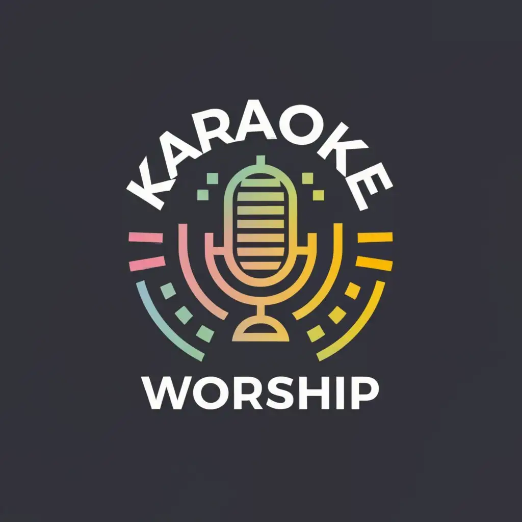 LOGO-Design-For-Karaoke-Worship-Vibrant-Karaoke-Symbol-for-Religious-Industry