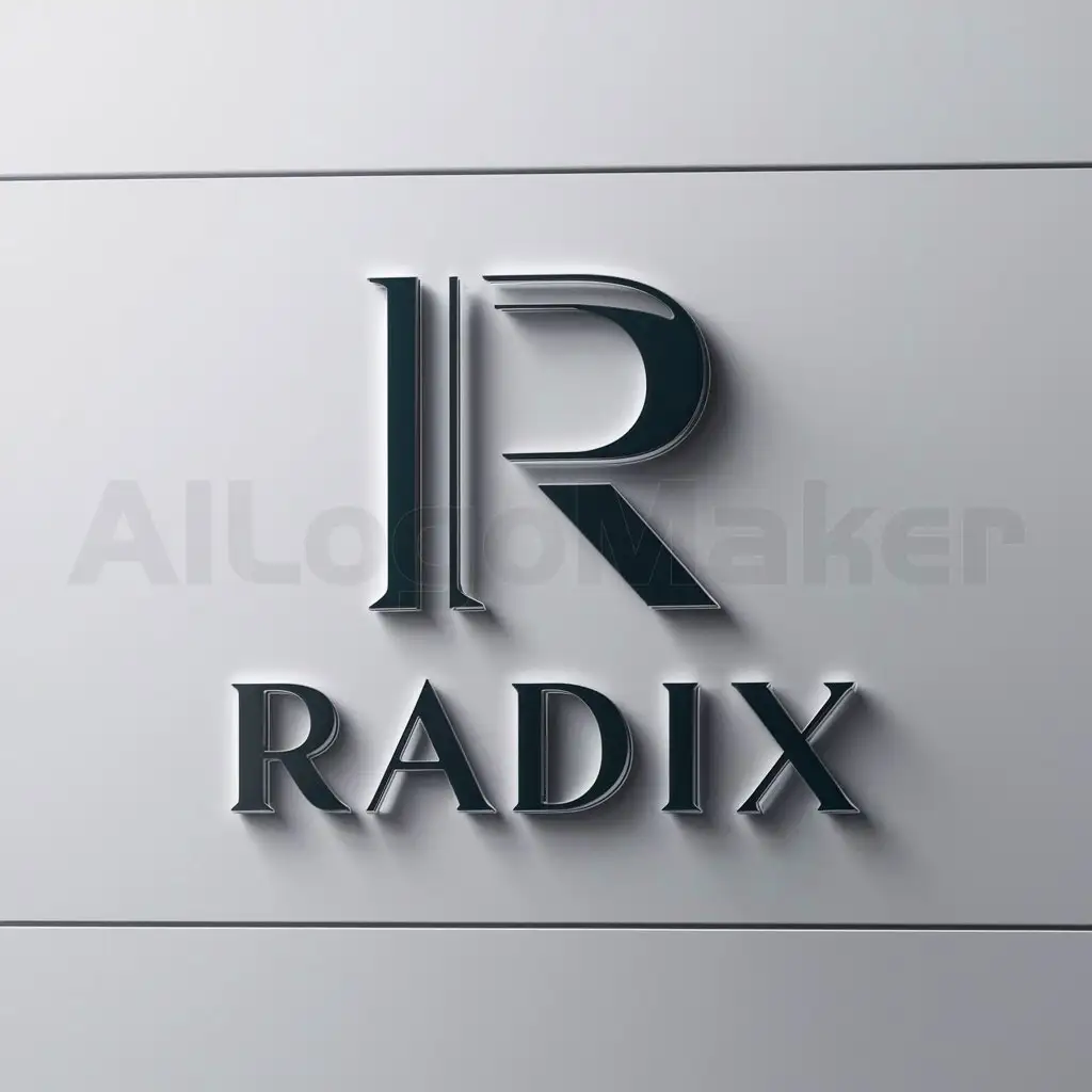 a logo design,with the text "Radix", main symbol:Radix,Moderate,clear background