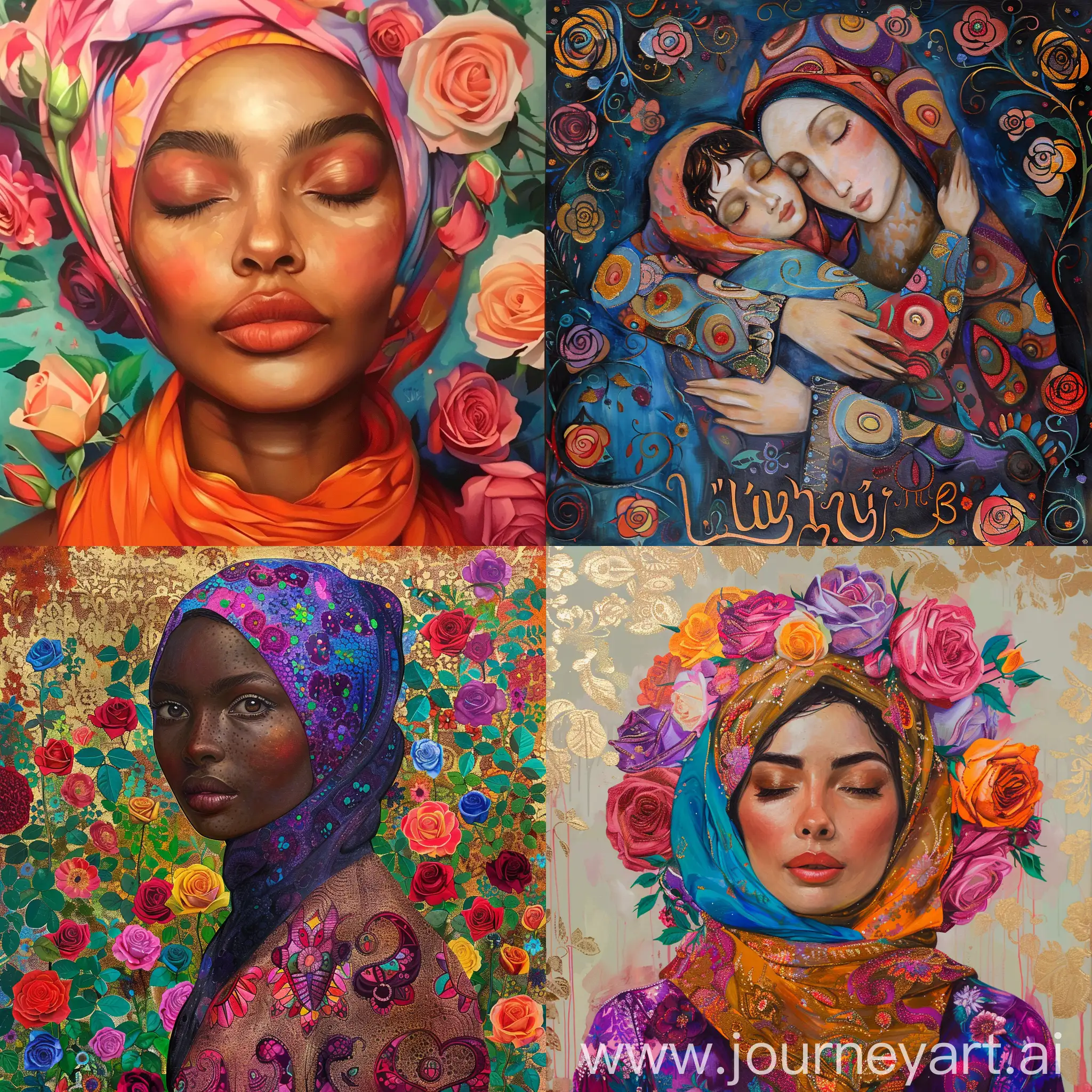 Luqo is the name of Yunus ' mother with bright colors and roses