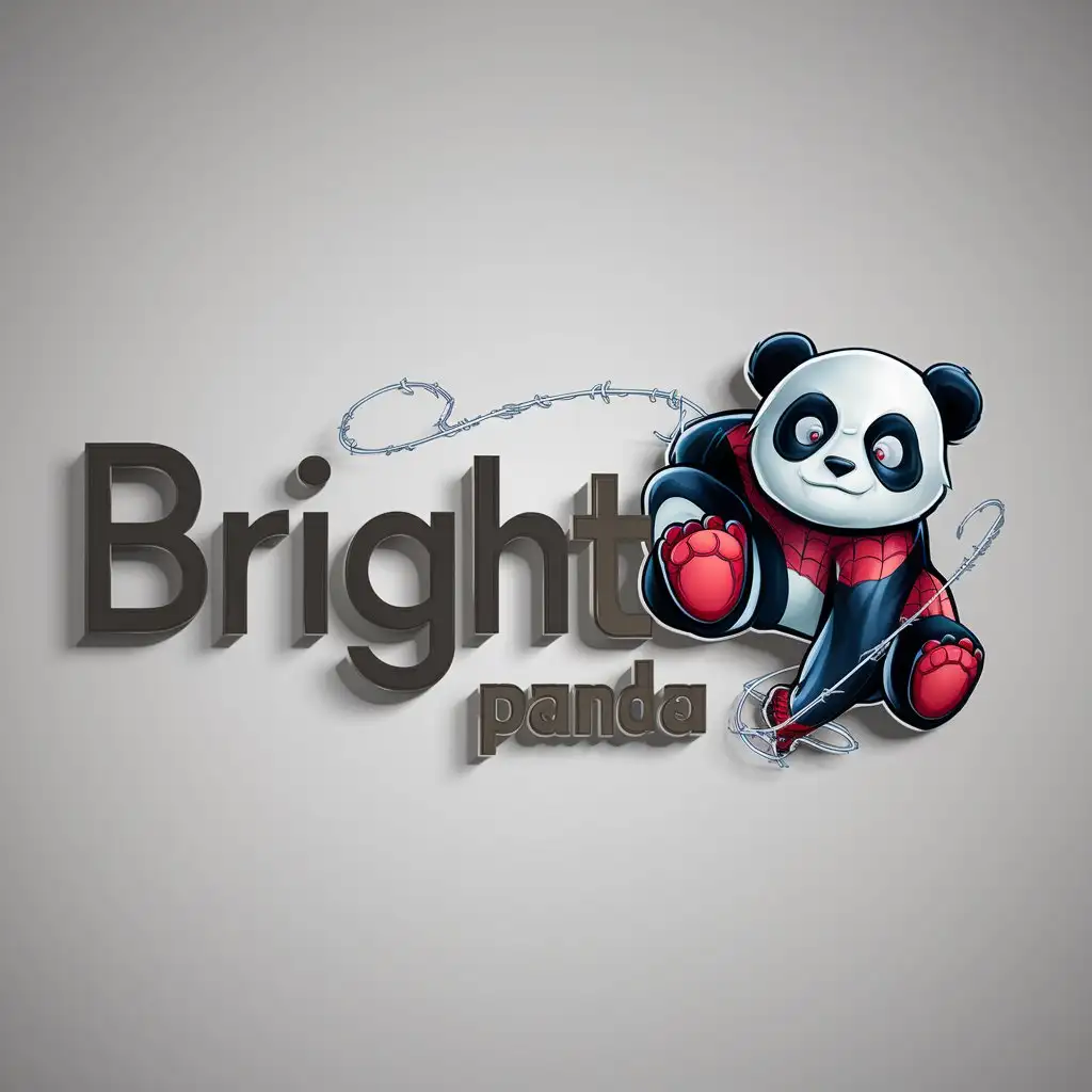 a logo design,with the text "Brighton", main symbol:Spider-Man Panda,Moderate,be used in Travel industry,clear background