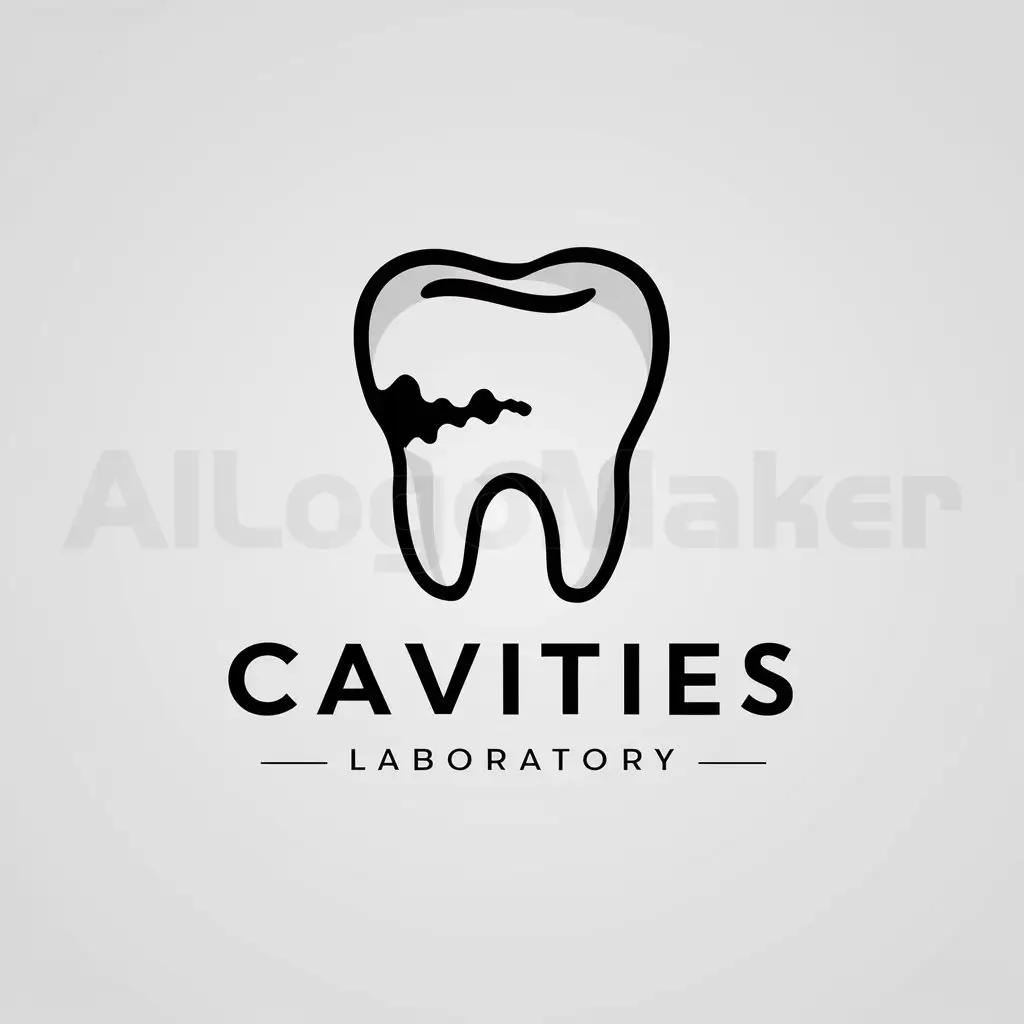 a logo design,with the text "Cavities laboratory", main symbol:Un diente,Moderate,be used in Medical Dental industry,clear background