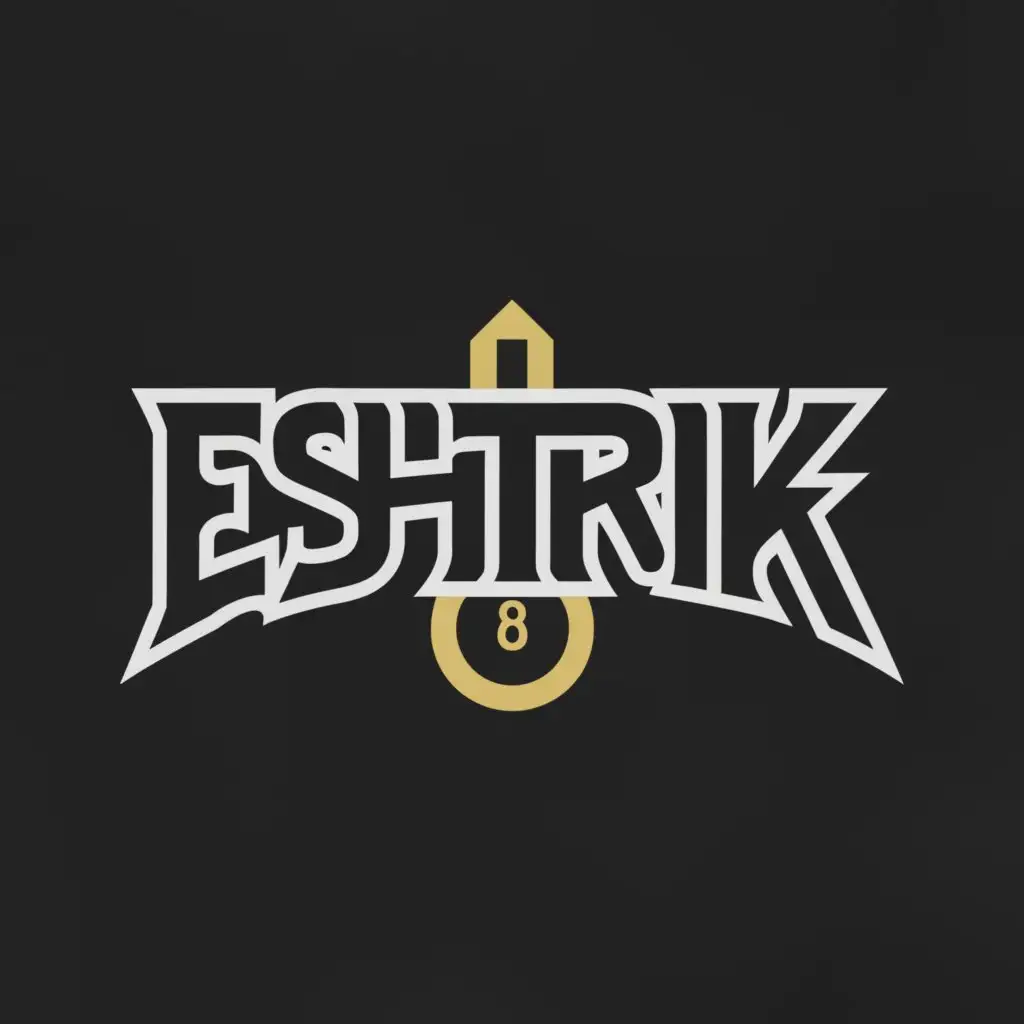 a logo design,with the text "Eshtrik", main symbol:Logo Symbol: GTA San Andreas style key,Moderate,clear background