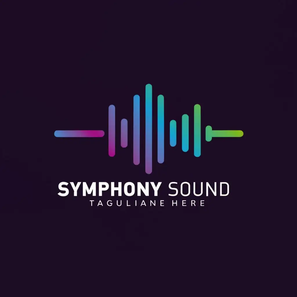 a logo design,with the text "SYMPHONY SOUND", main symbol:sound wave,Minimalistic,be used in Technology industry,clear background
