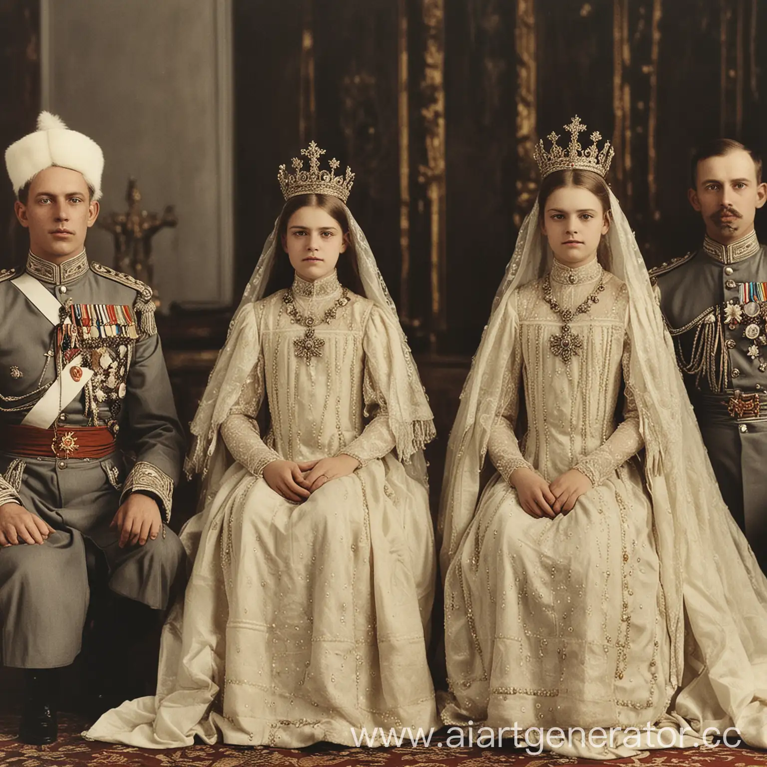 Coronation-of-Yelena-Nikolayevna-Majestic-Ceremony-of-the-Imperial-Family-1917