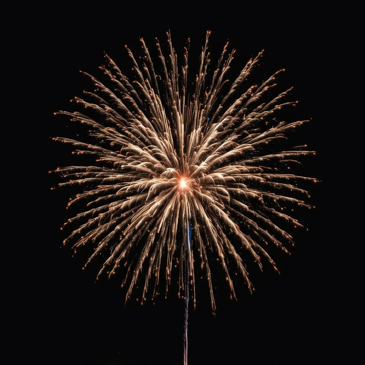 Vibrant Fireworks Illuminating the Night Sky on a PitchBlack Canvas