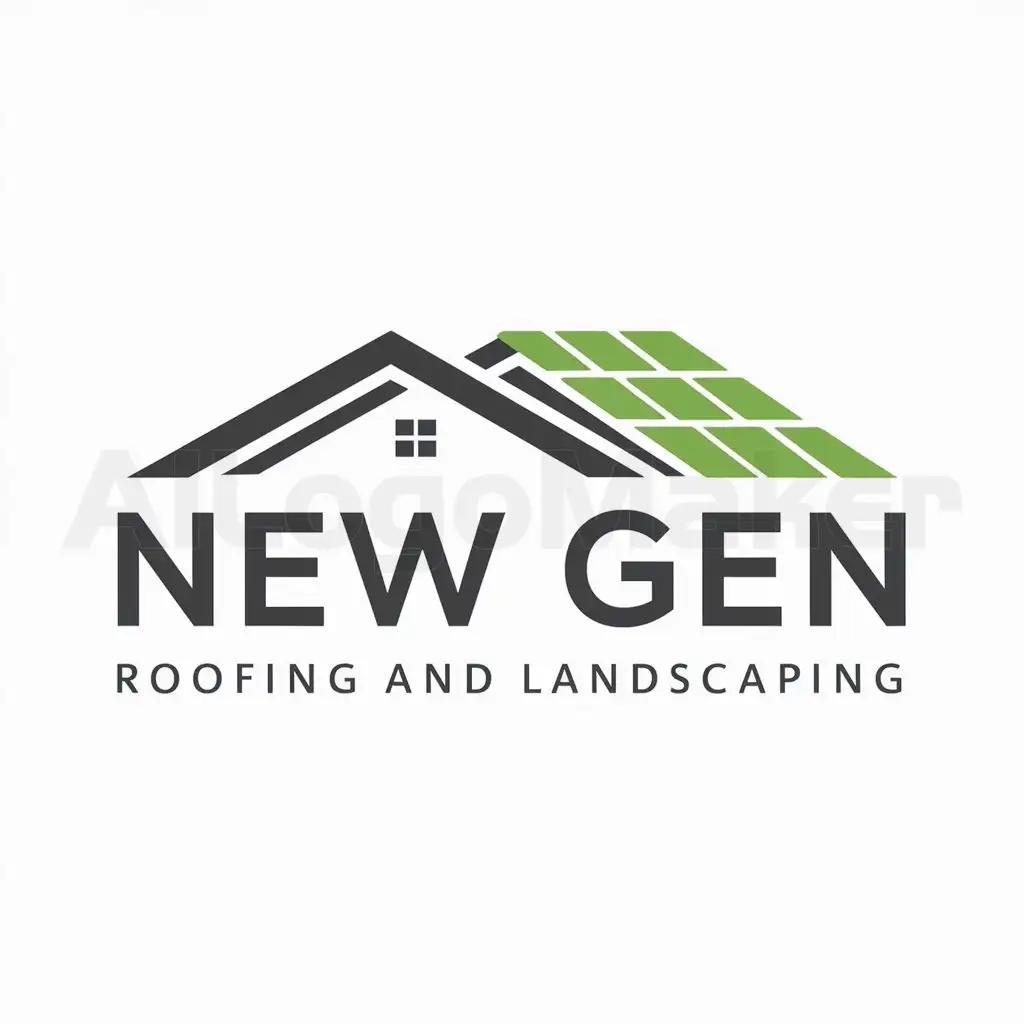 a logo design,with the text "New Gen Roofing and Landscaping", main symbol:roofing,Moderate,be used in Construction industry,clear background