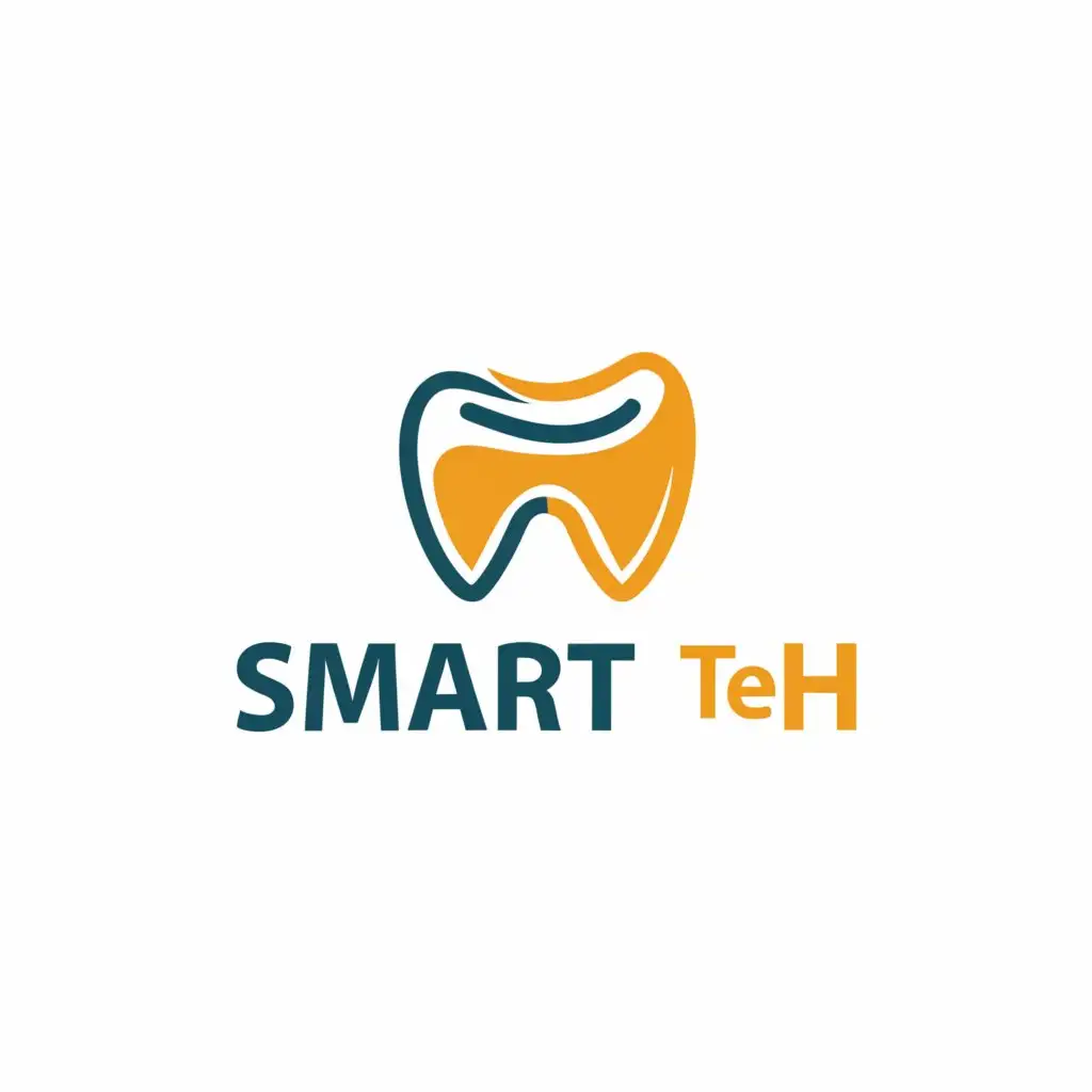 a logo design,with the text "Smart_teh", main symbol:removable dentures,Moderate,be used in Medical Dental industry,clear background