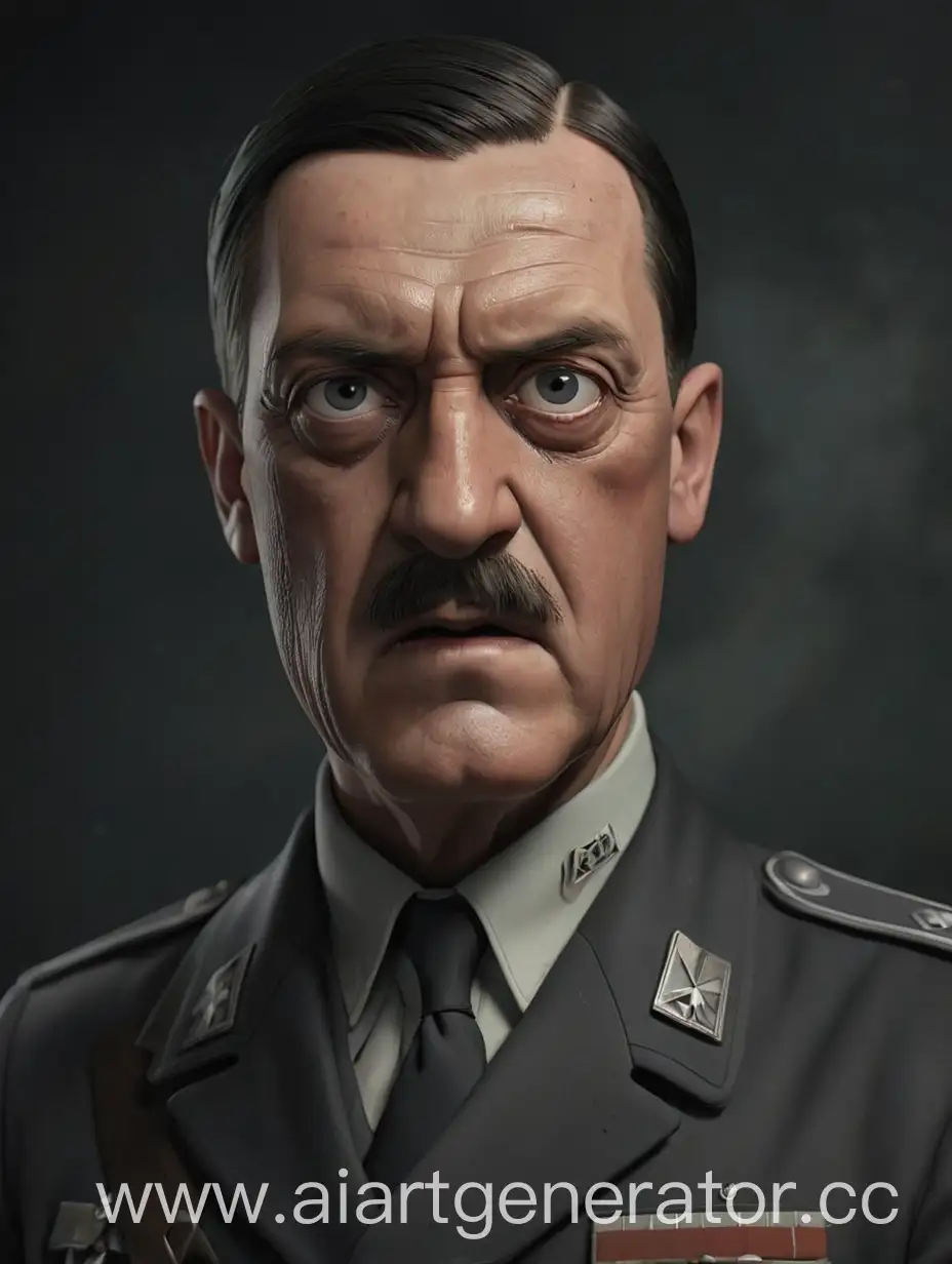 Sinister-Portrait-of-Hitler-in-Shadowy-Atmosphere