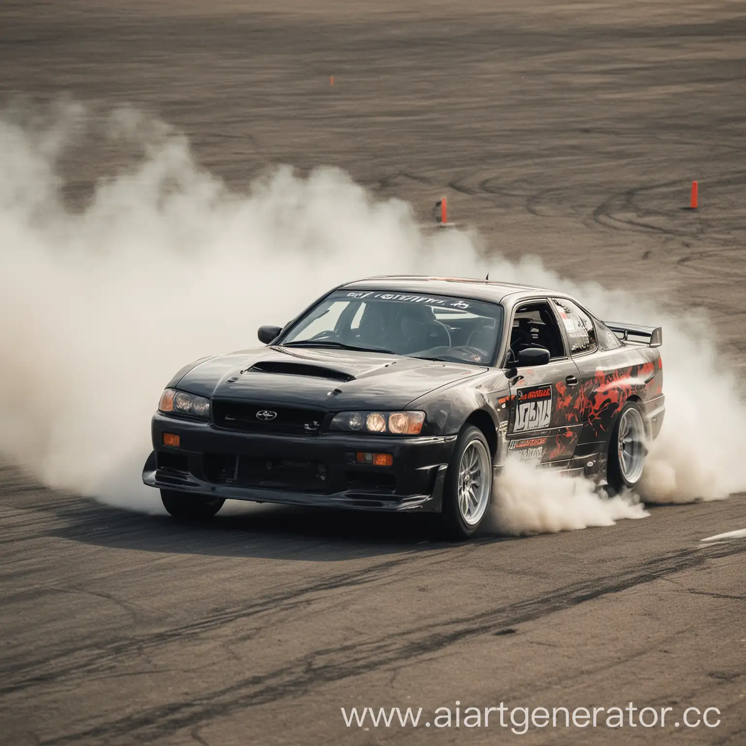 Drifting-Car-on-Race-Track