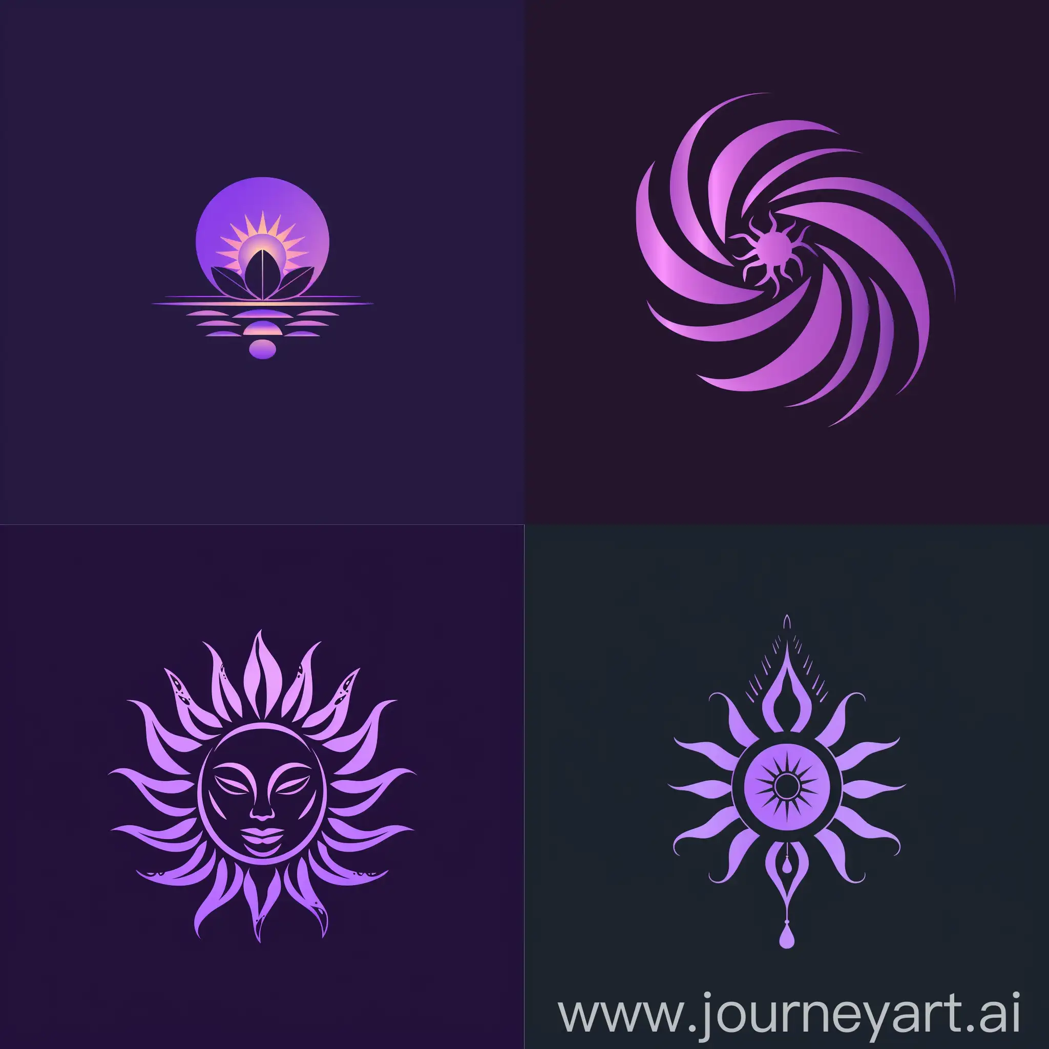 Purple-Advertising-Company-Logo-with-Sun