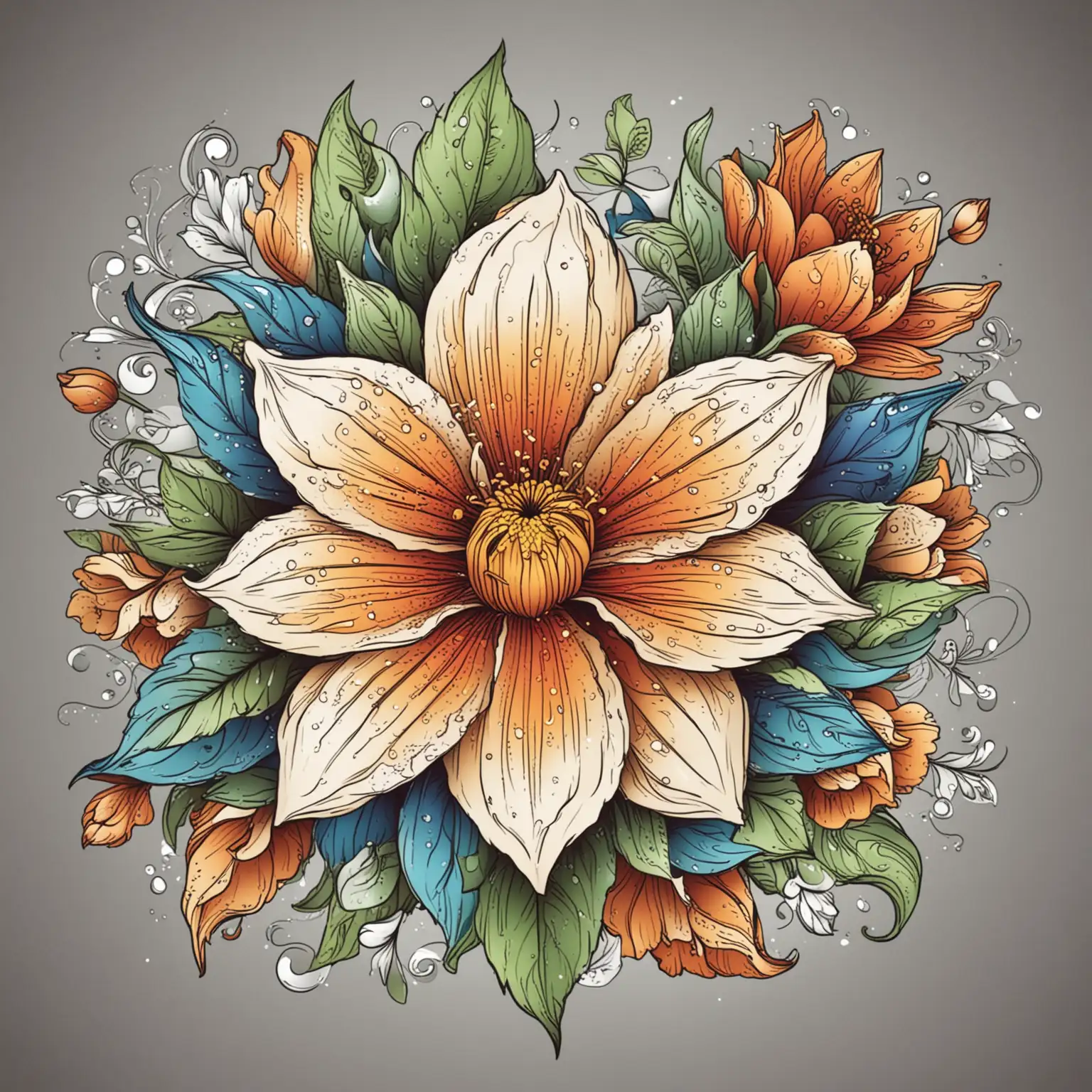 Coloring Book Cover Featuring a Stunning Flower Illustration