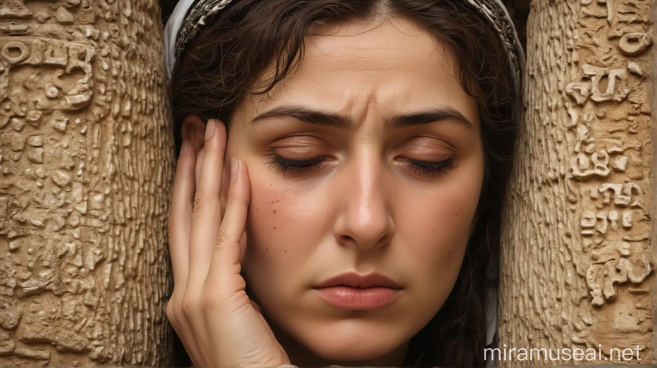 Sorrowful Jewish Woman in Ancient Times