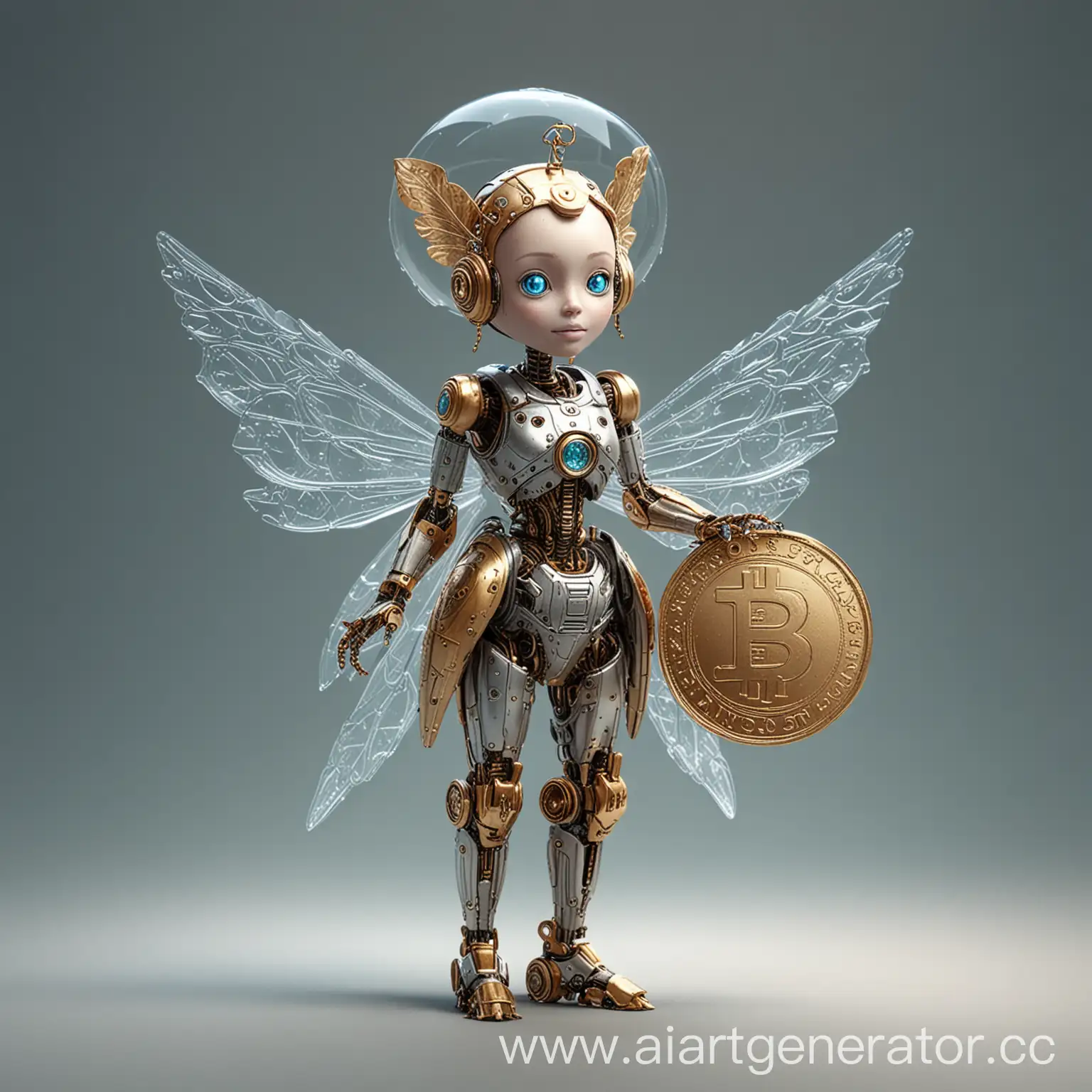 Transparent-CoinFairy-Robot-Enigmatic-Entity-of-Elegance