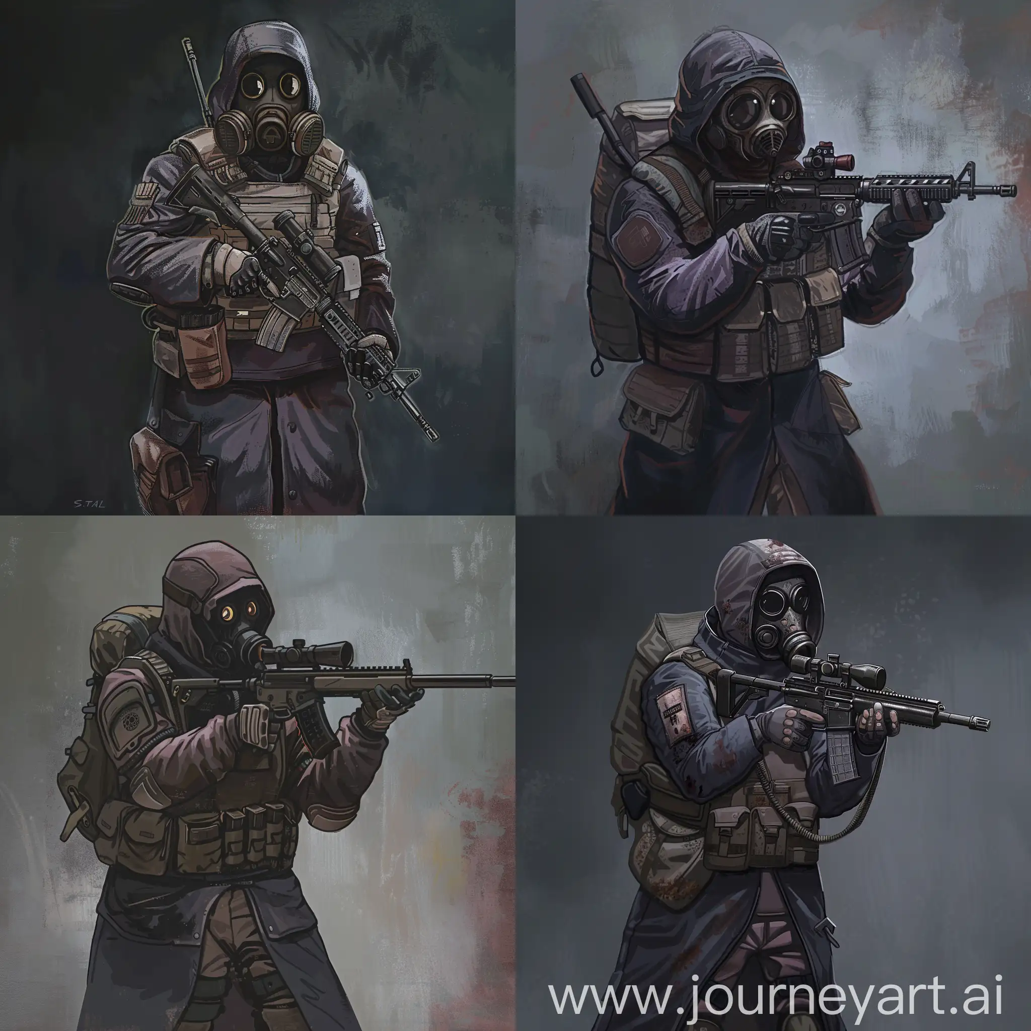 STALKER-Mercenary-in-Dark-Blue-Military-Raincoat-with-Sniper-Rifle