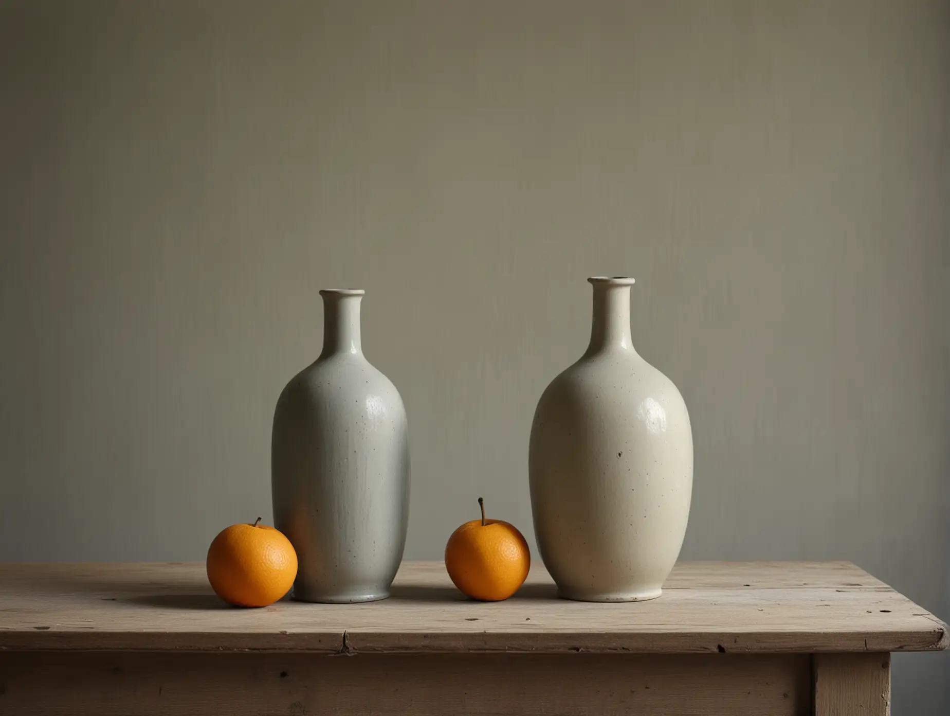 Minimalistic Still Life Photography in Low Saturation Morandi Inspired Composition