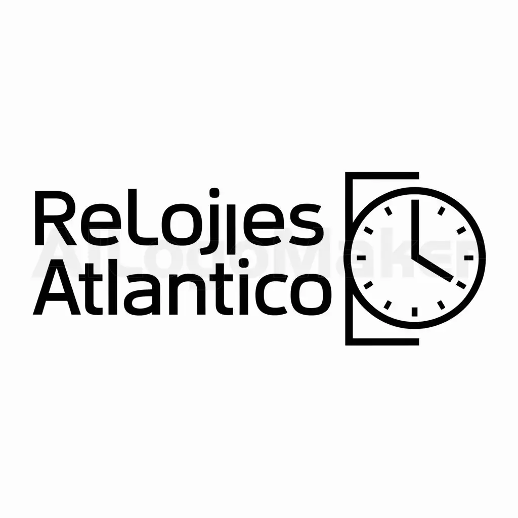 LOGO-Design-for-Relojes-Atlantico-Modern-Watch-Symbol-in-Technology-Industry