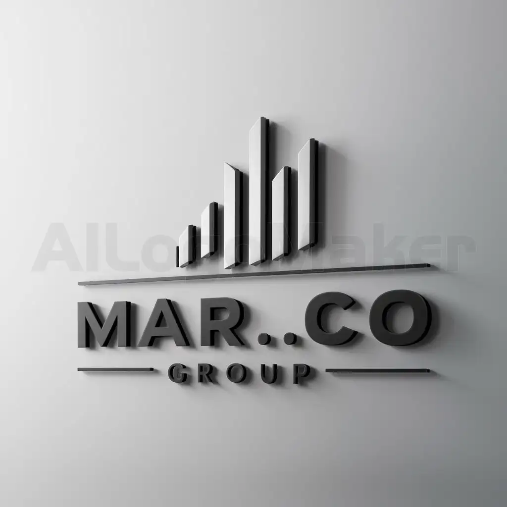 a logo design,with the text "Mar.Co GROUP", main symbol:Gory perehodyashchie v neboskreby,Moderate,be used in Finance industry,clear background