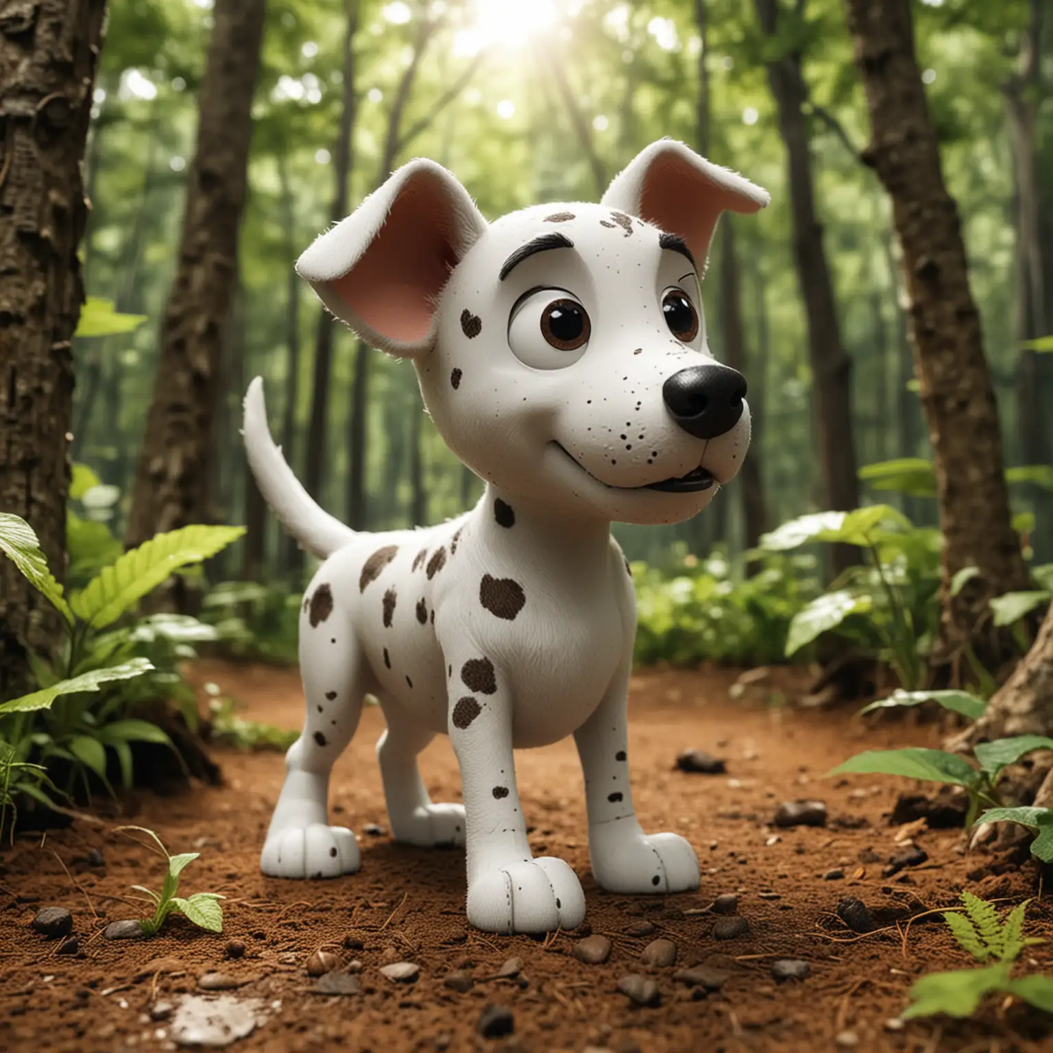Cheerful-Cartoon-Dog-Exploring-a-Vibrant-Ecosystem