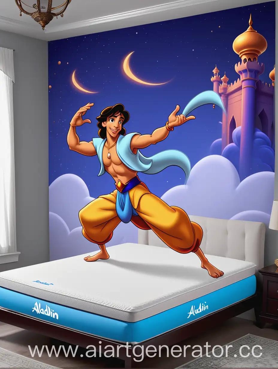 Aladdin-Flying-on-Orthopedic-Mattress-Along-Walls