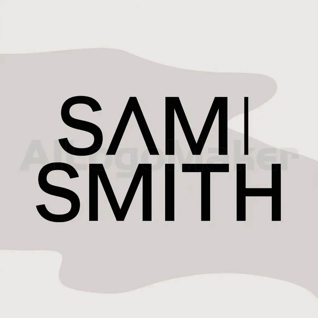 a logo design,with the text "Sam Smith", main symbol:Letters,Moderate,clear background