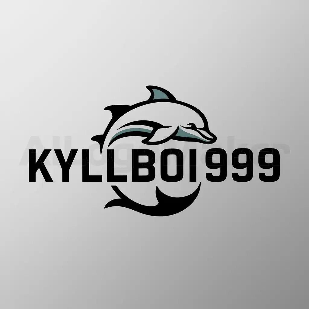 a logo design,with the text "Kyllboi999", main symbol:Dolphin,Moderate,be used in Gaming industry,clear background