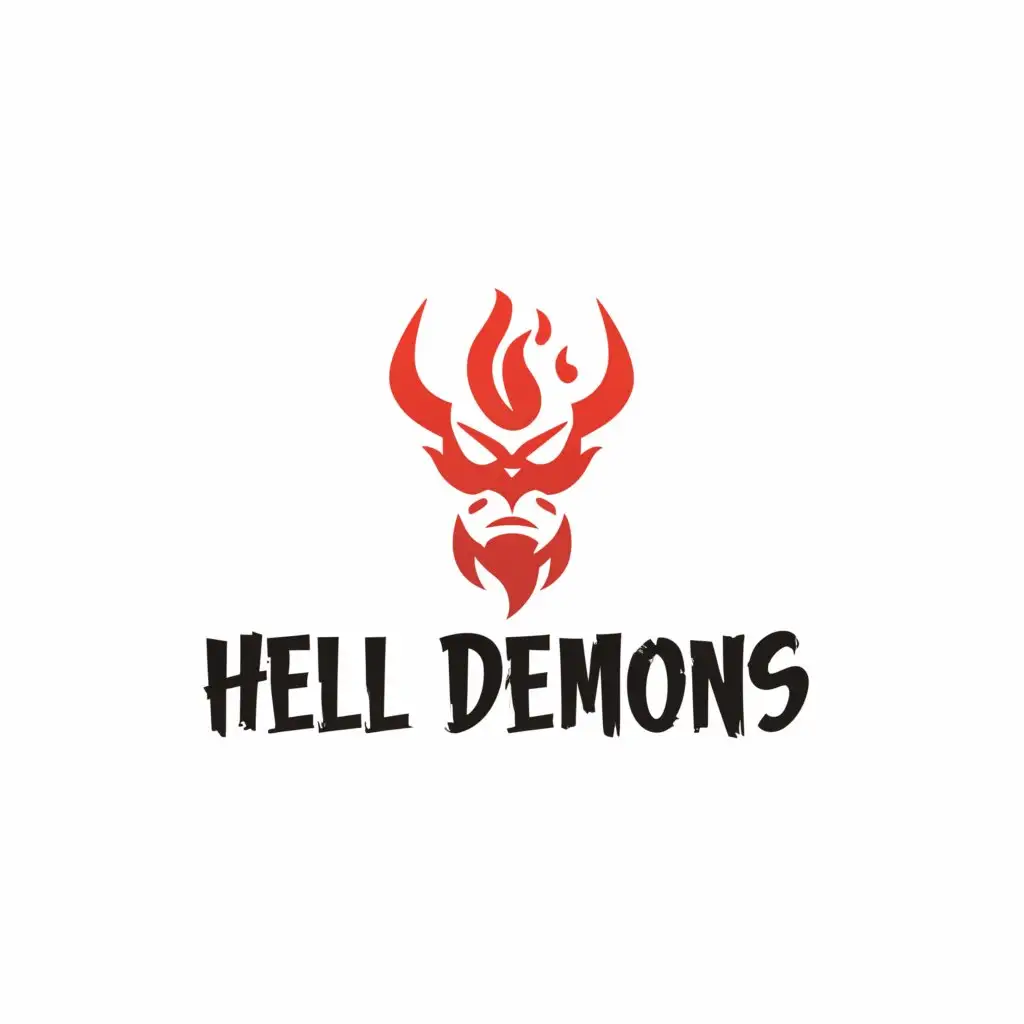 a logo design,with the text ""hell demons"", main symbol:"hell demons",Minimalistic,clear background