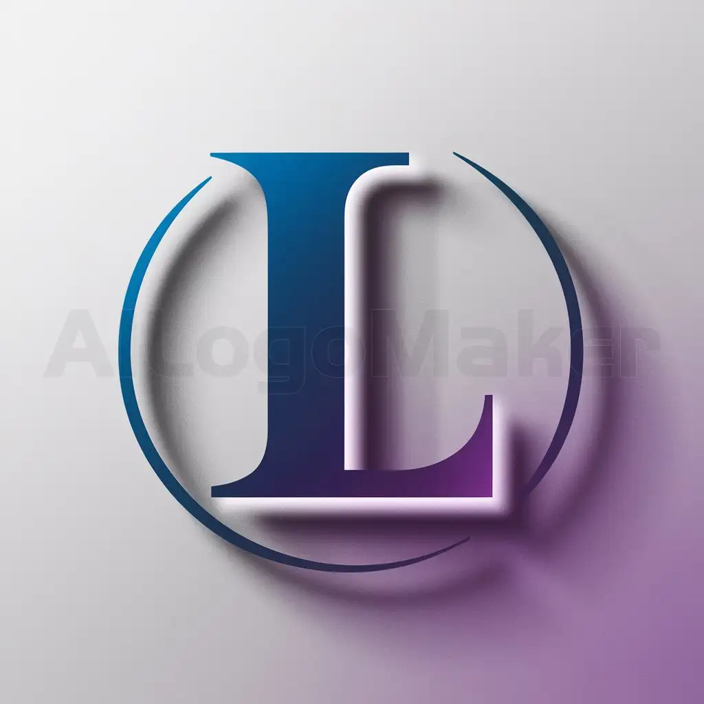 a logo design,with the text "L", main symbol:L,Moderate,clear background