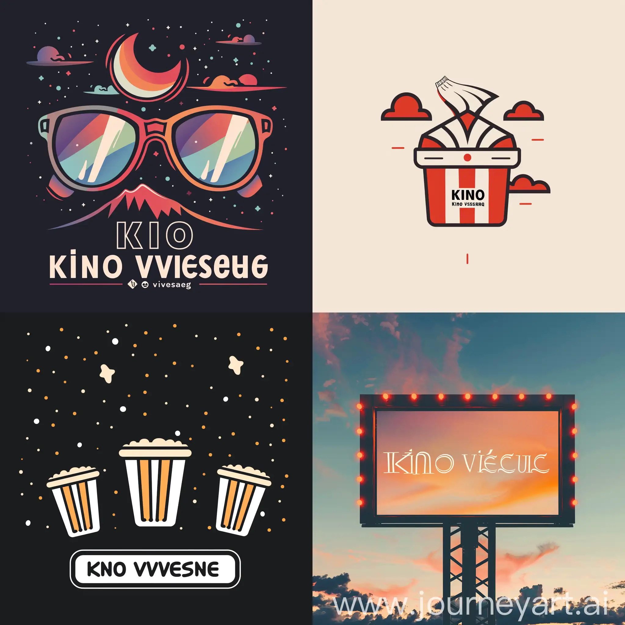Outdoor-Movie-Night-Logo-Design-Kino-Viesnage