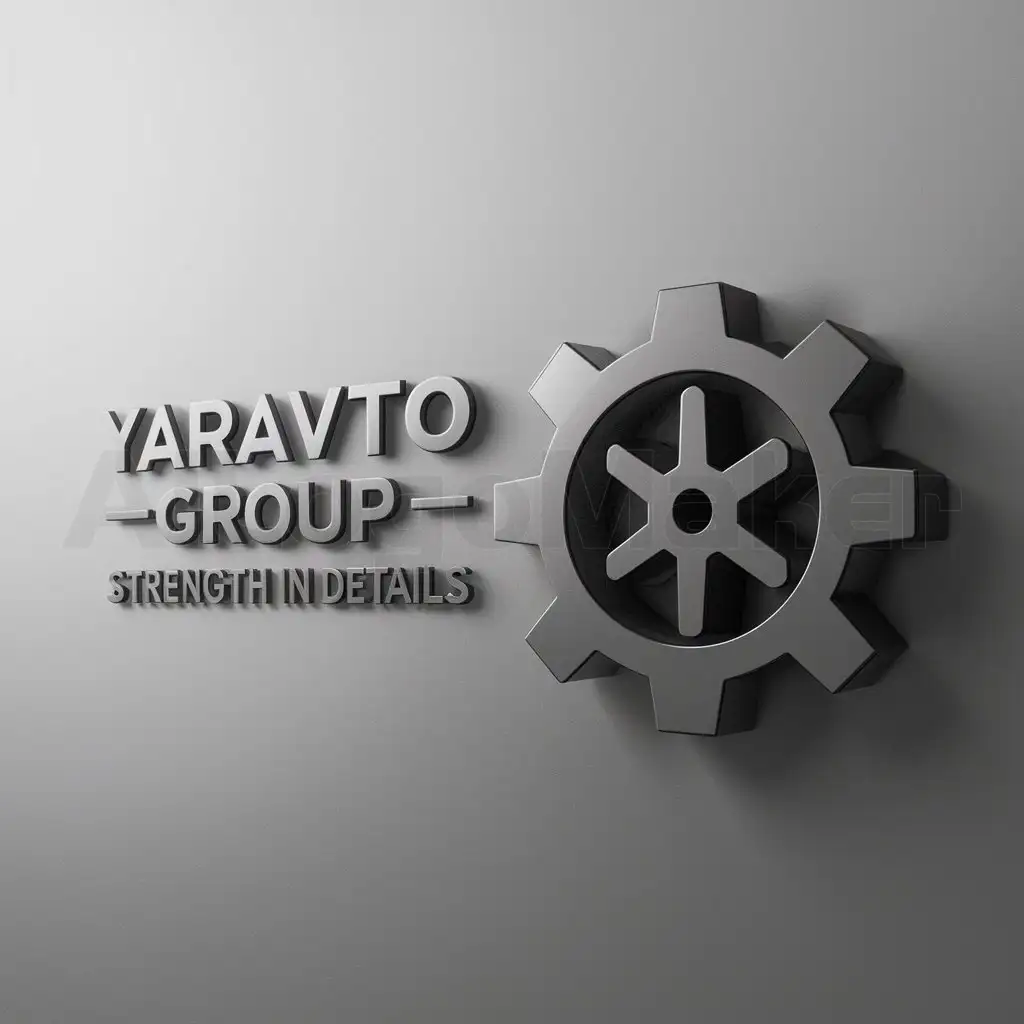 a logo design,with the text "YARAVTO-GROUP strength in details", main symbol:spare parts,Moderate,be used in Automotive industry,clear background